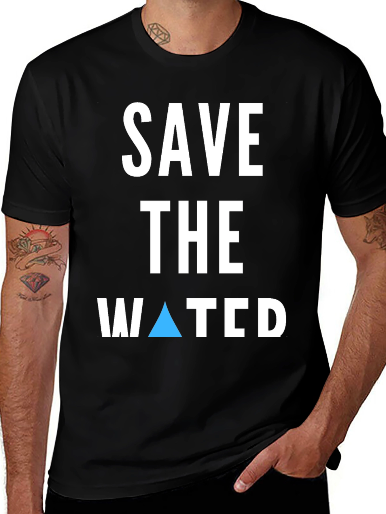 Variant 13 of Save the Water T-Shirt - Environmental Awareness Tee