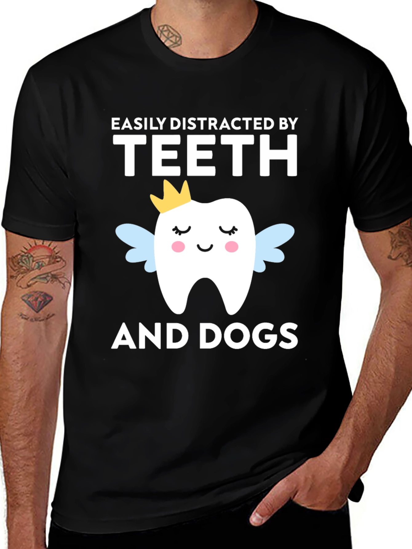 Variant 8 of Easily Distracted By Teeth & Dogs T-Shirt