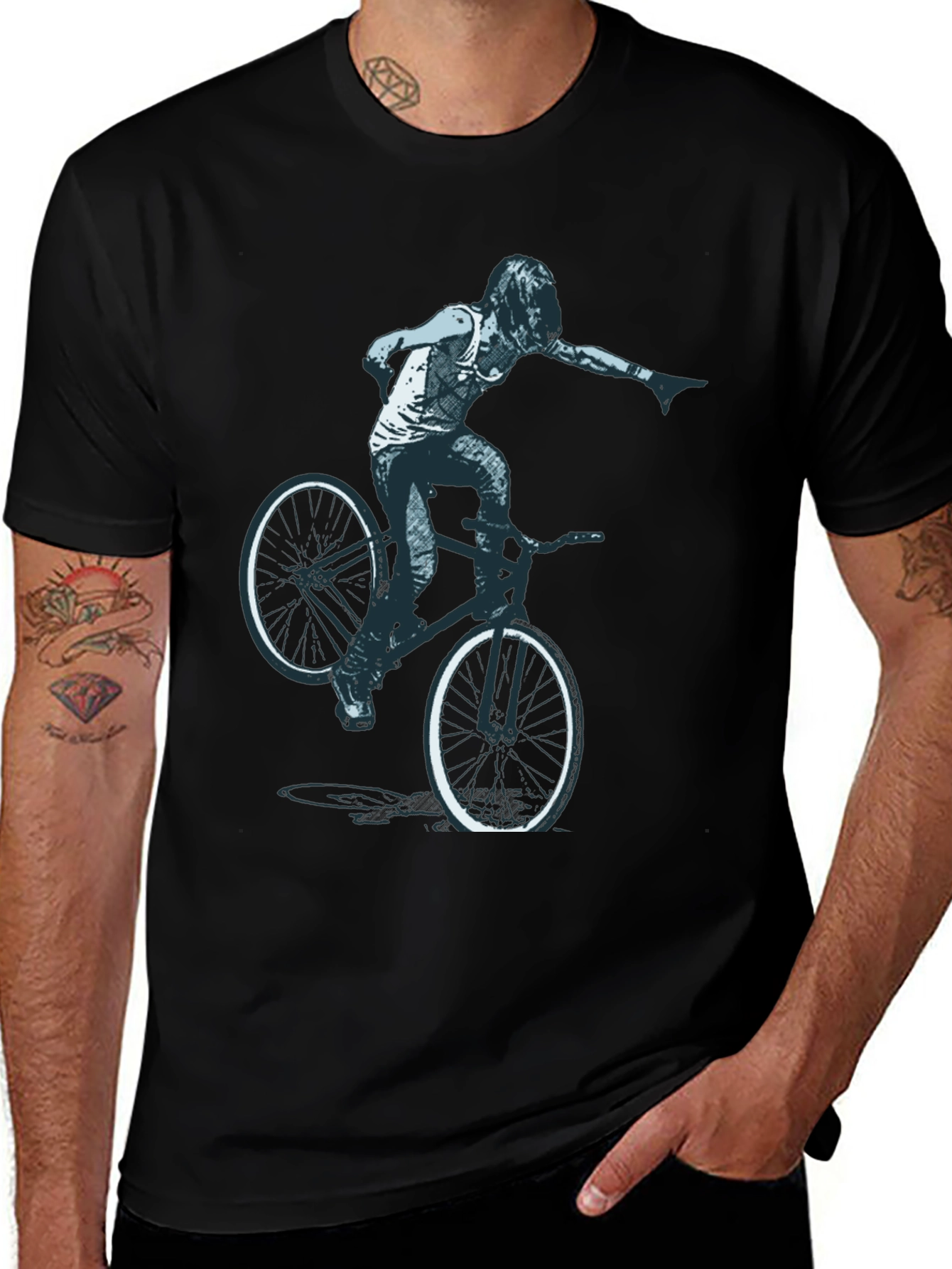 Variant 25 of BMX Rider Graphic Tee - Cool Design!