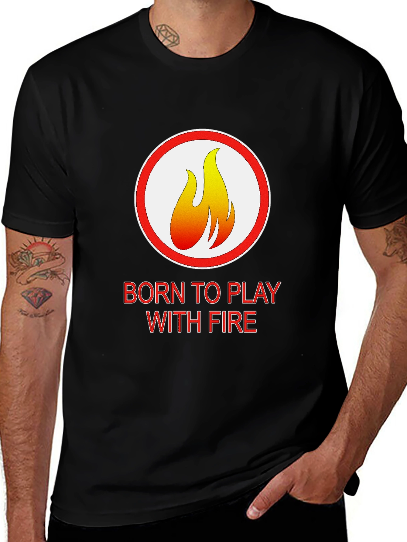 Variant 6 of Born to Play With Fire Graphic Tee