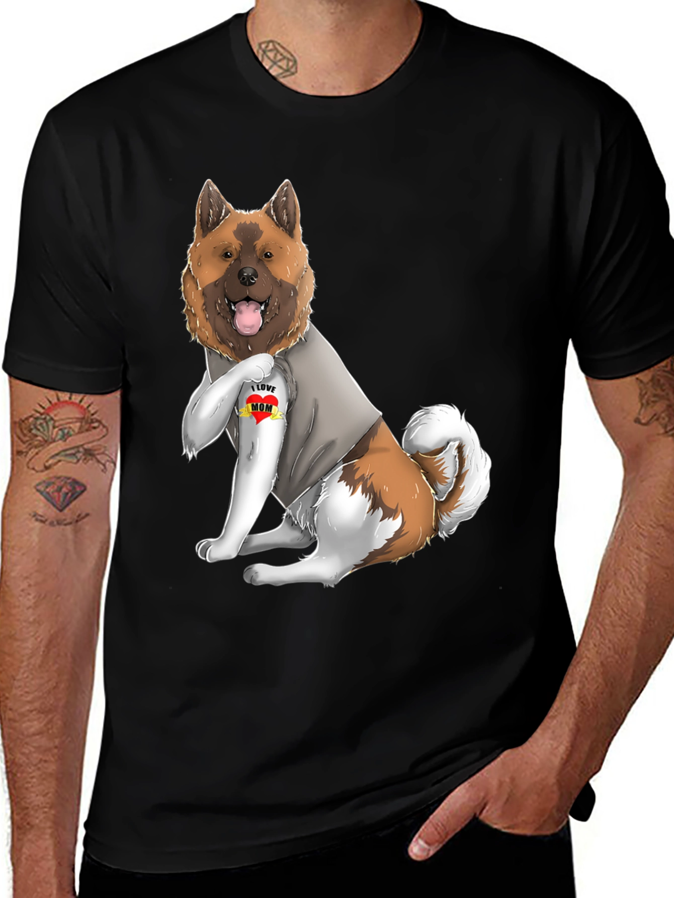 Dog Mom T-Shirt - Akita Inu Pet Graphic Tee