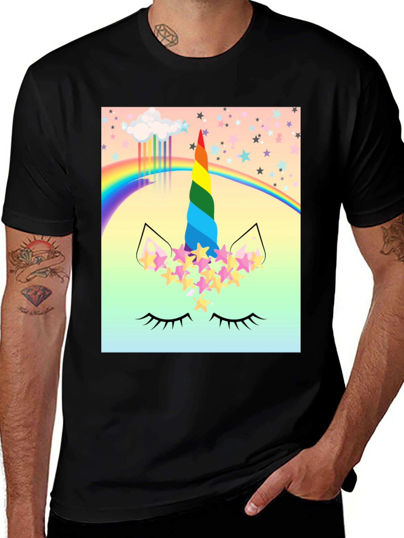 Variant 12 of Rainbow Unicorn Graphic Tee