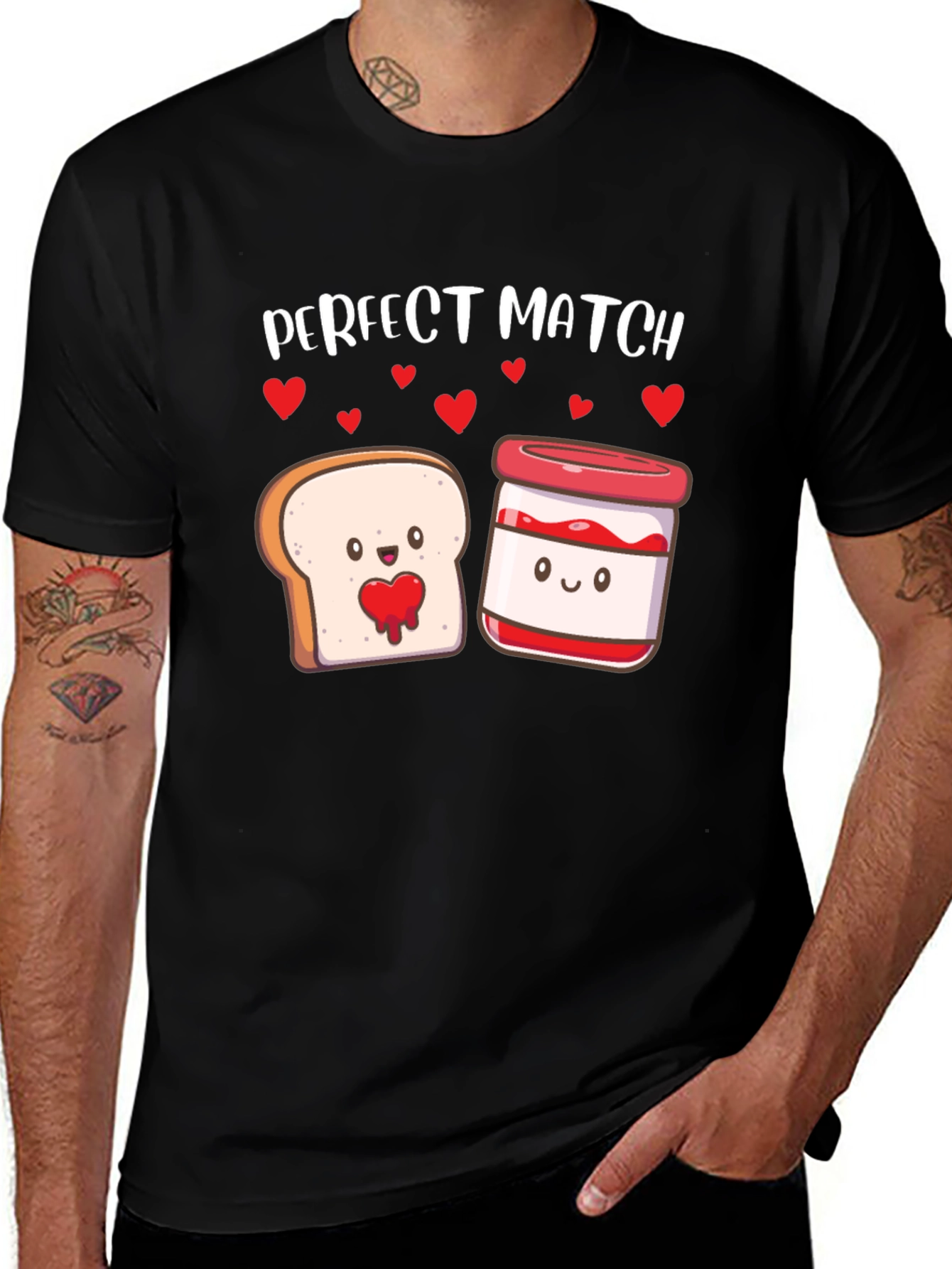 Perfect Match T-Shirt Bread and Jam Couple Tee