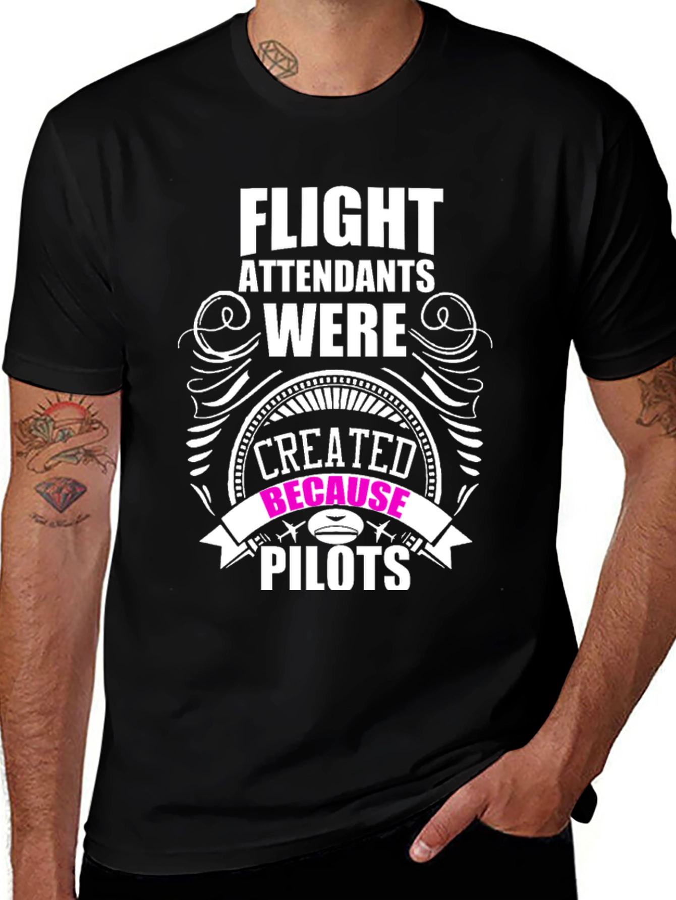 Variant 28 of Flight Attendant Humor Graphic T-Shirt