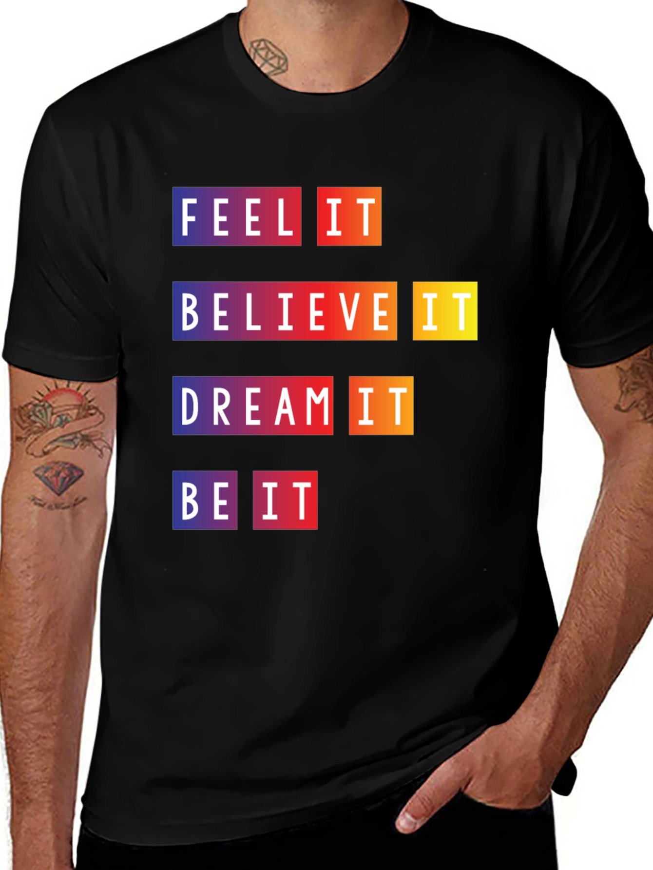 Variant 16 of Feel Believe Dream Be It Graphic Tee