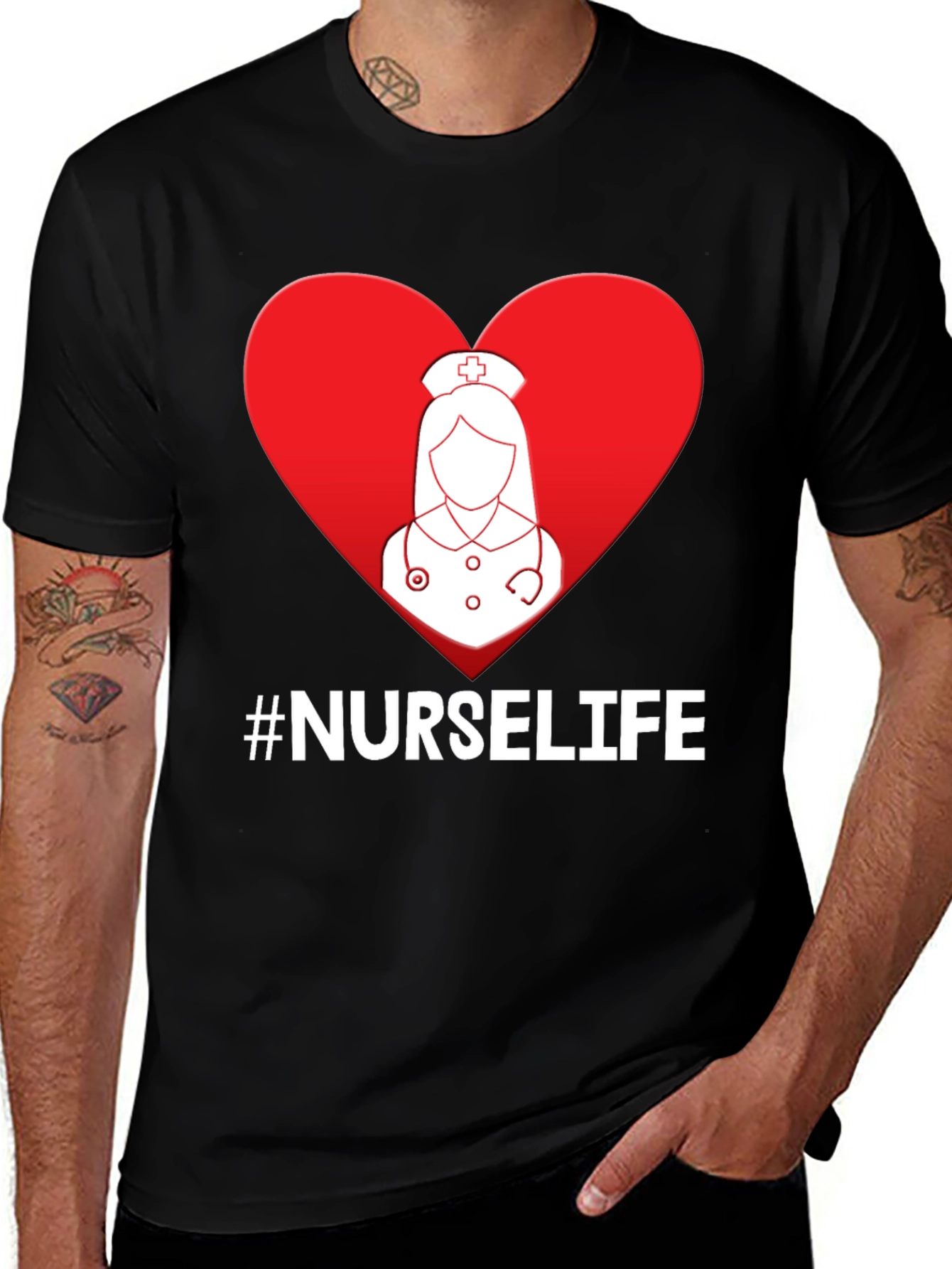 Variant 26 of Nurse Life T-Shirt - Heart Design