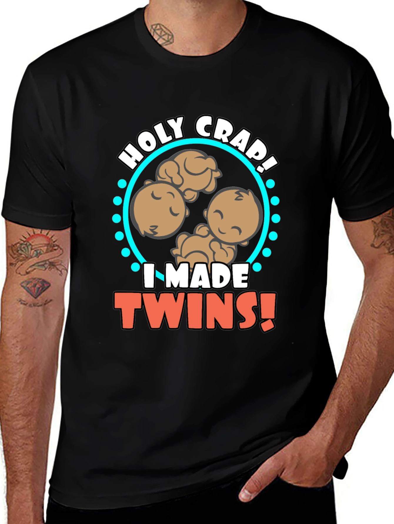 Variant 22 of Funny Holy Crap I Made Twins T-Shirt