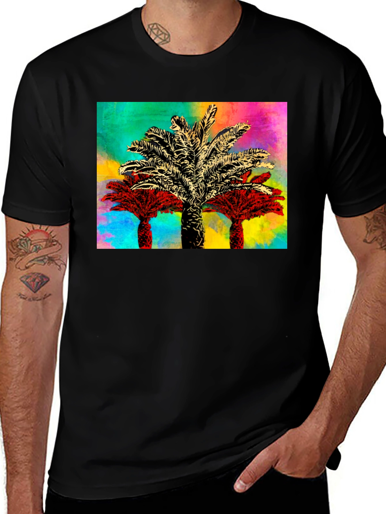 Variant 27 of Tropical Palm Tree Graphic T-Shirt