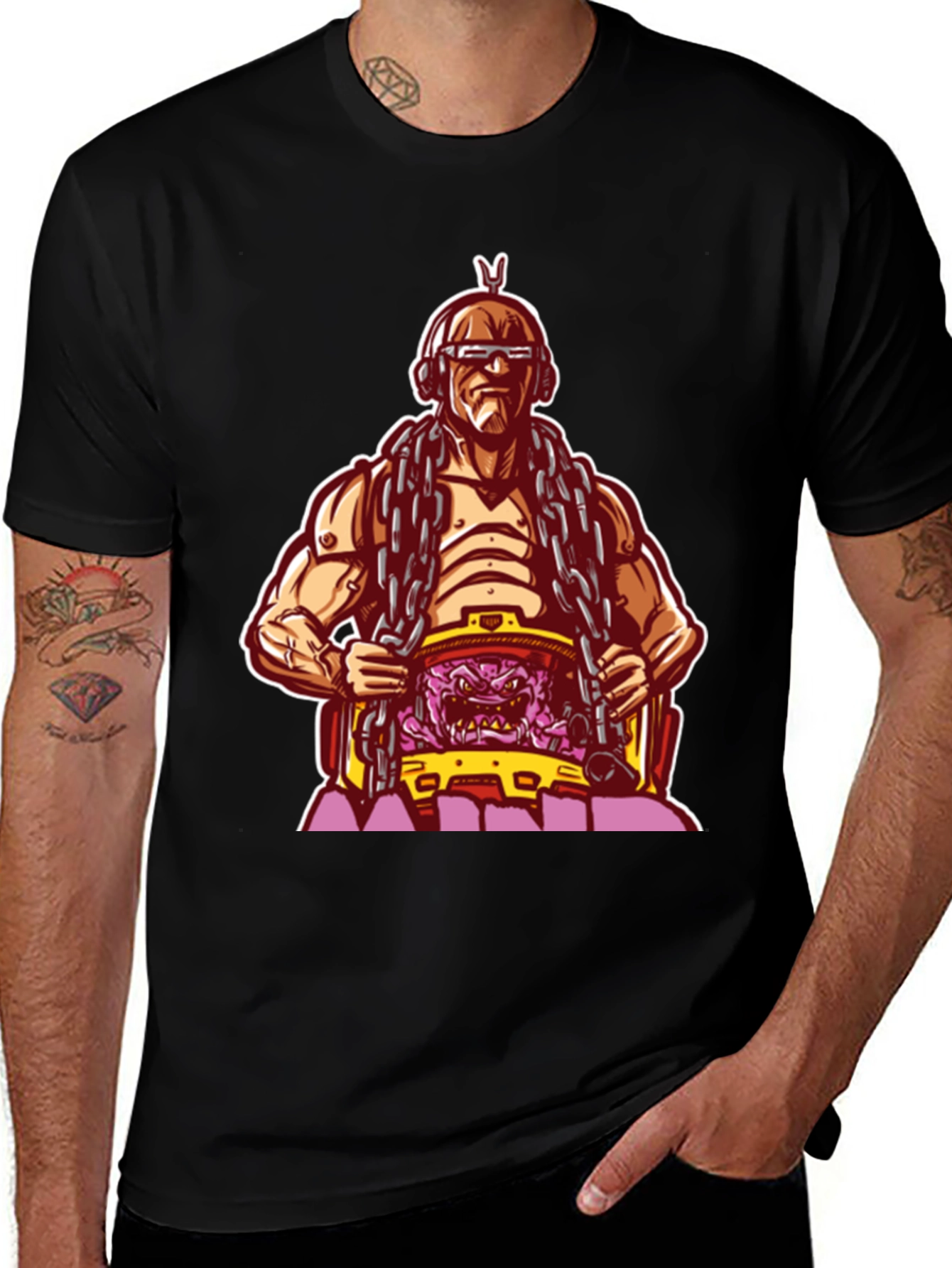Variant 21 of Krang Shredder Fusion Graphic Tee - Ninja Turtles Fan Apparel