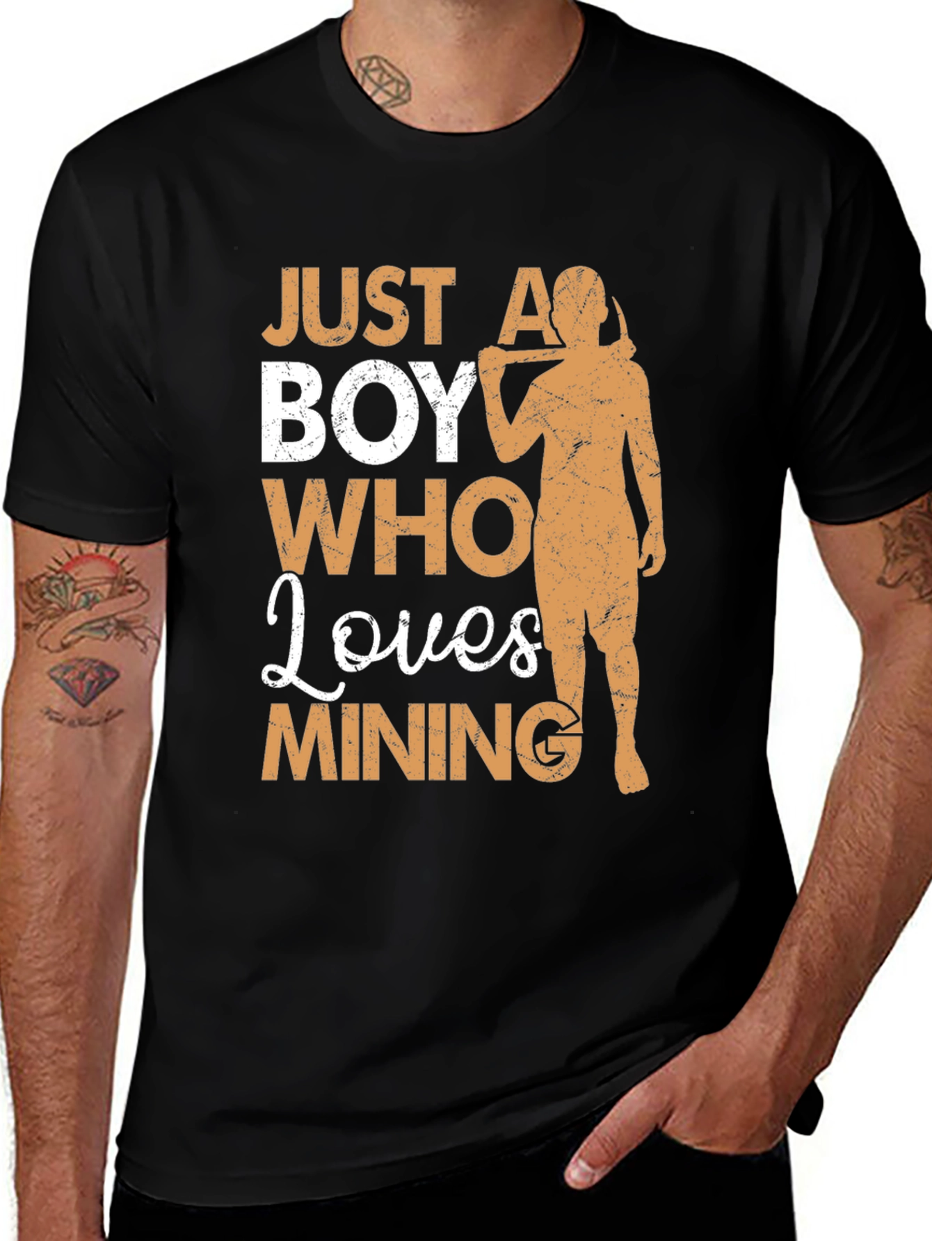 Variant 26 of Mining Lover T-Shirt - Just A Boy Who Loves Mining