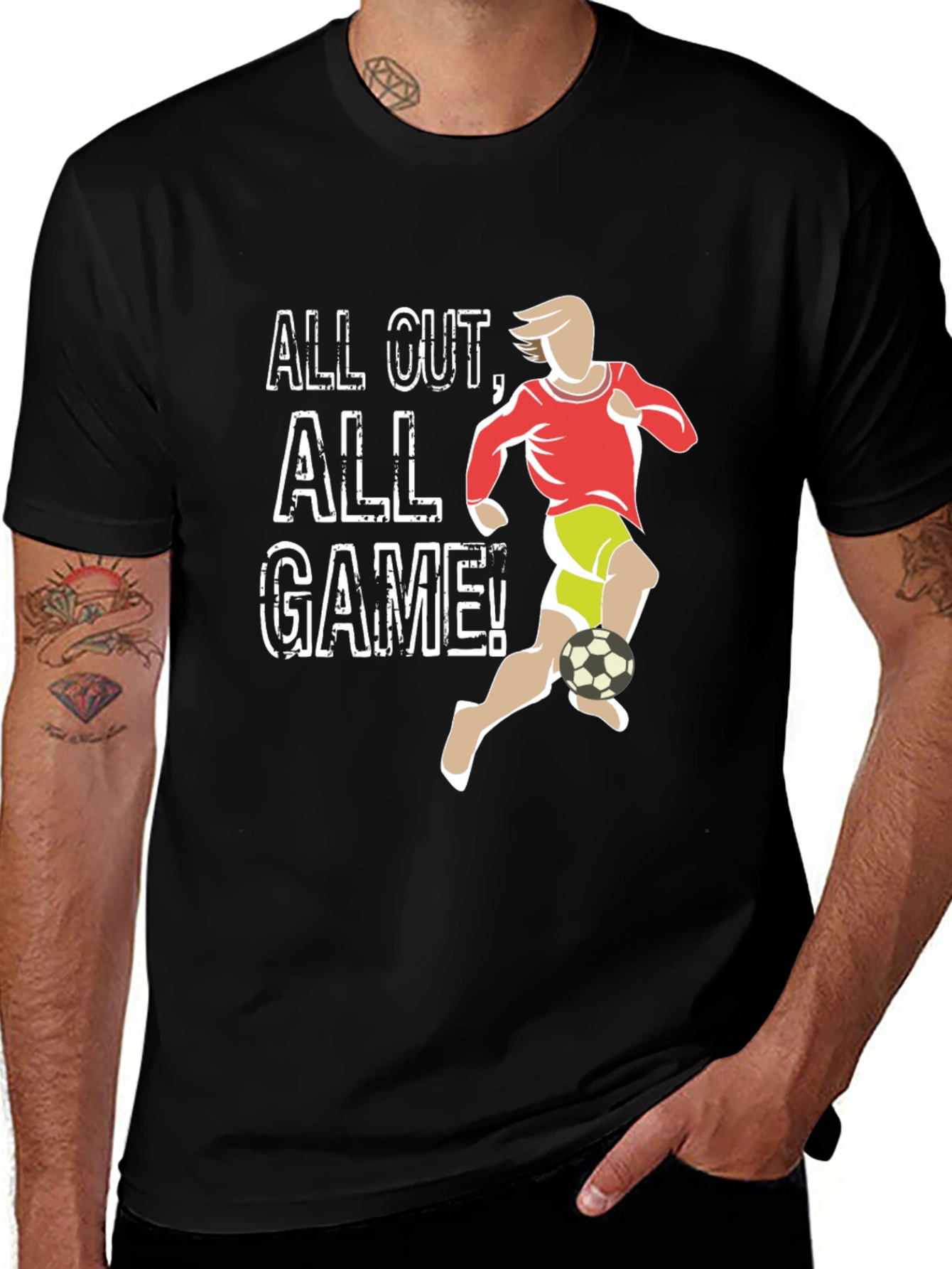 Variant 6 of All Out All Game Soccer Graphic T-Shirt