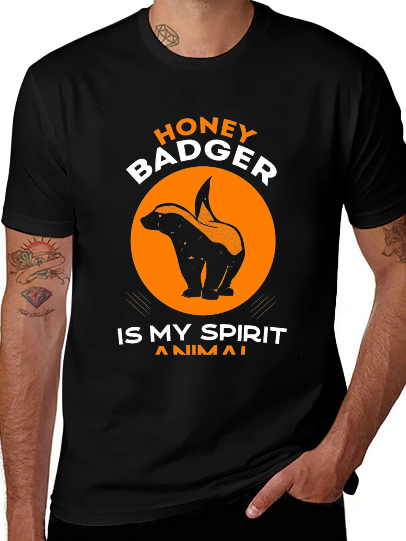 Variant 2 of Honey Badger Spirit Animal Graphic Tee