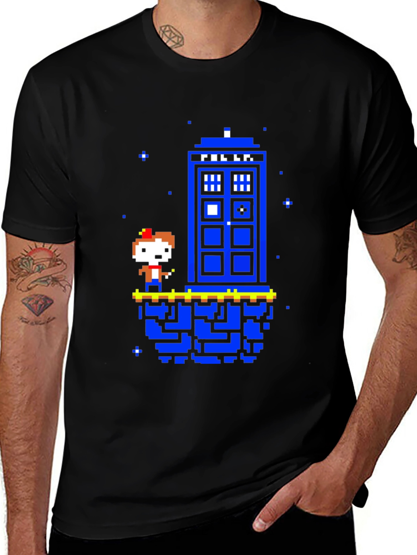 Retro 8-bit Tardis T-Shirt