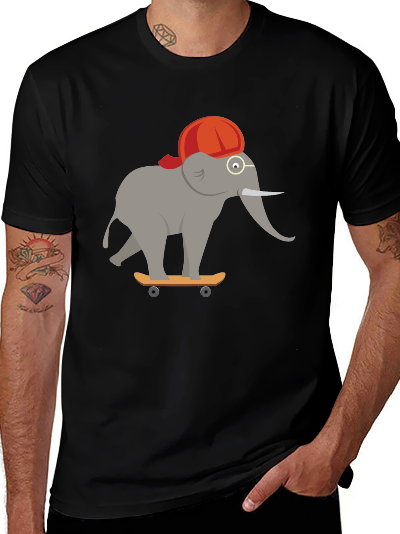 Variant 26 of Skateboarding Elephant T-Shirt