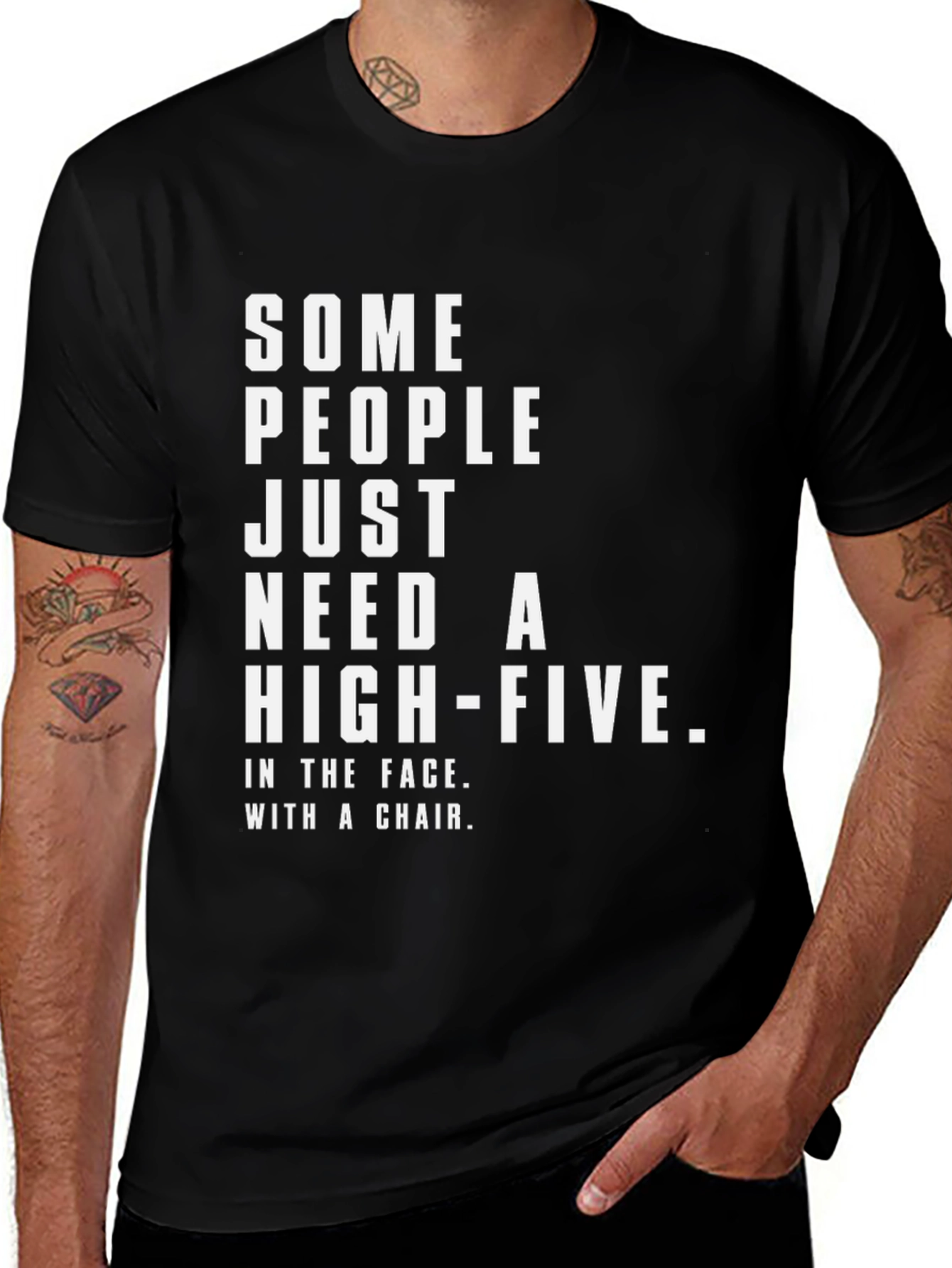 Variant 21 of Sarcastic High-Five Graphic Tee