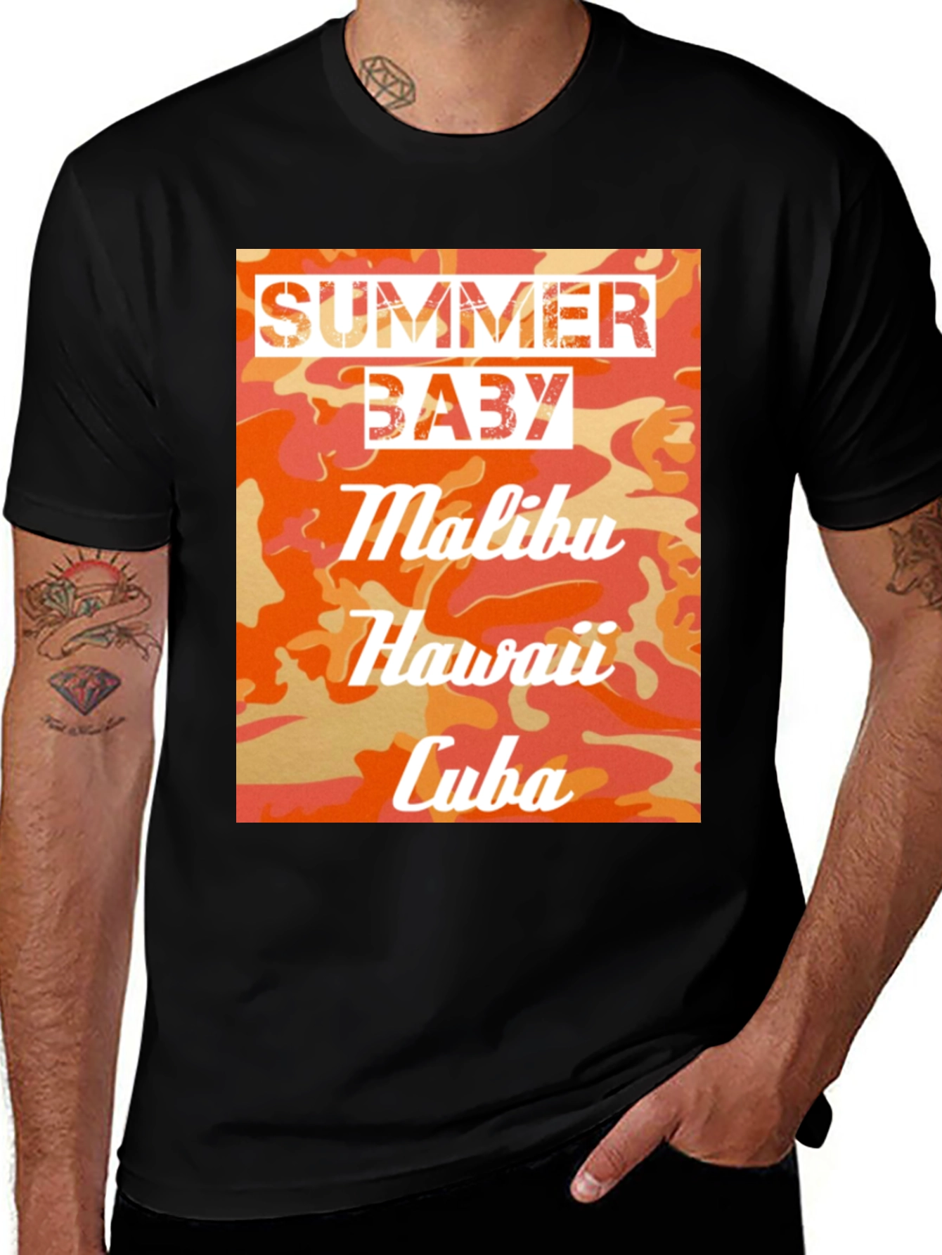Variant 9 of Summer Baby T-Shirt - Malibu, Hawaii, Cuba