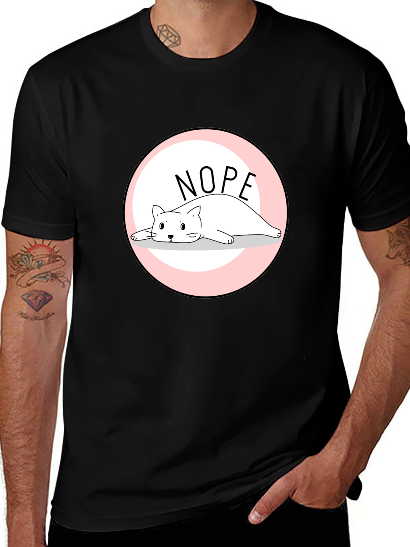 Variant 7 of Nope Lazy Cat Graphic T-Shirt