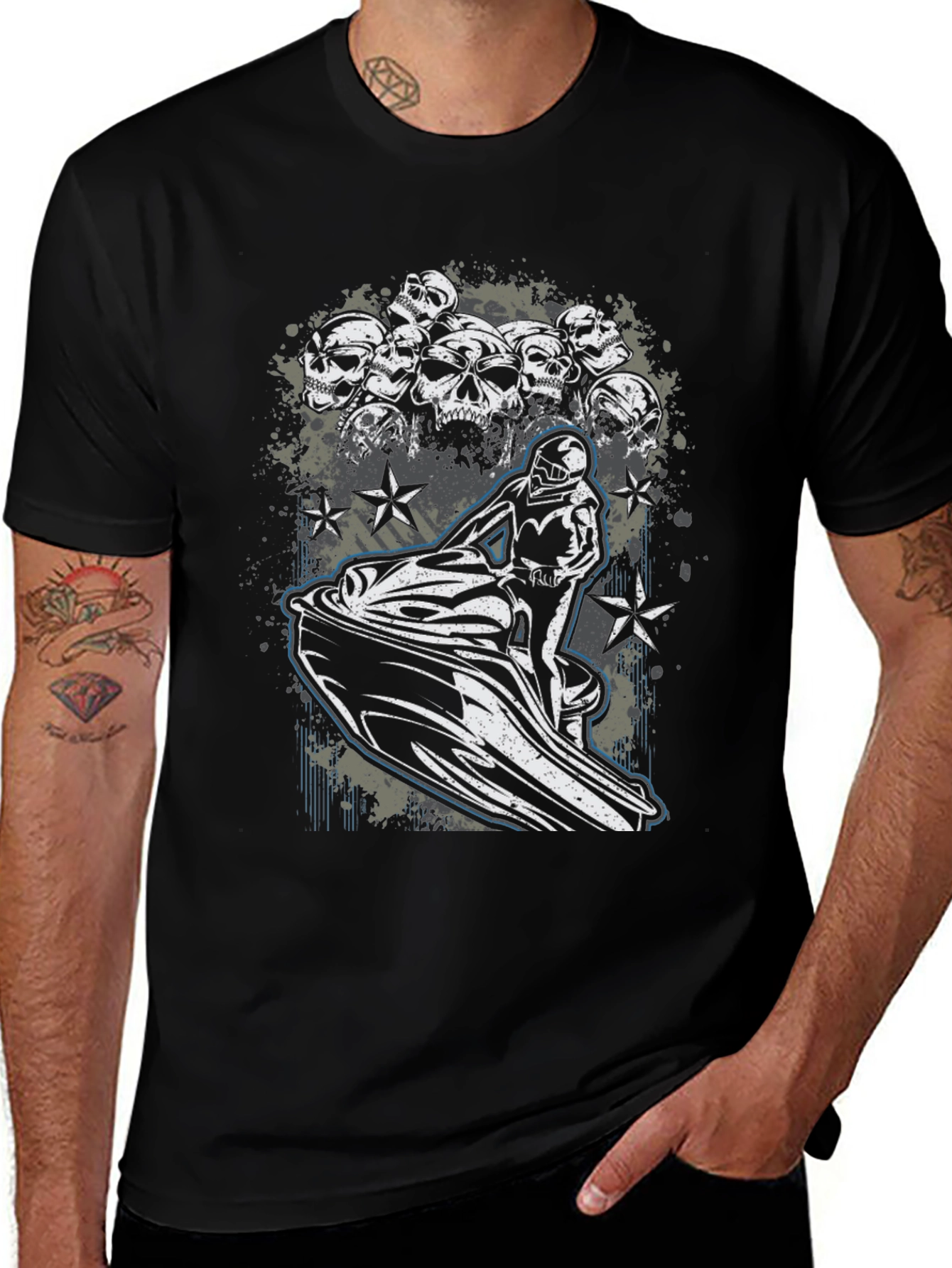 Variant 3 of Skull Jet Ski Graphic Tee