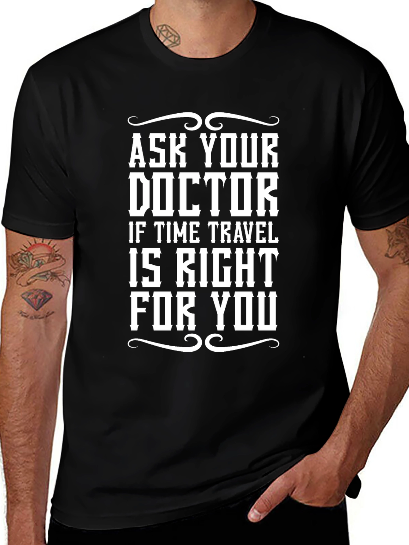Variant 3 of Time Travel Doctor T-Shirt Funny Novelty Tee