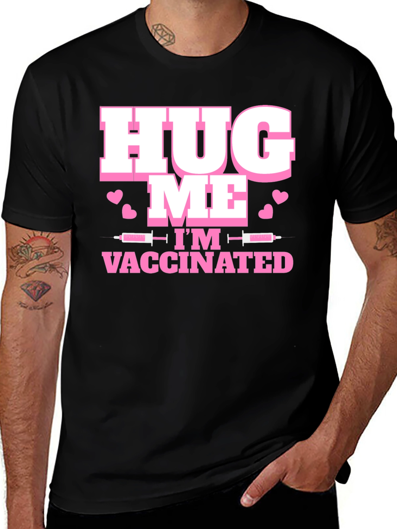 Variant 20 of Hug Me I'm Vaccinated T-Shirt
