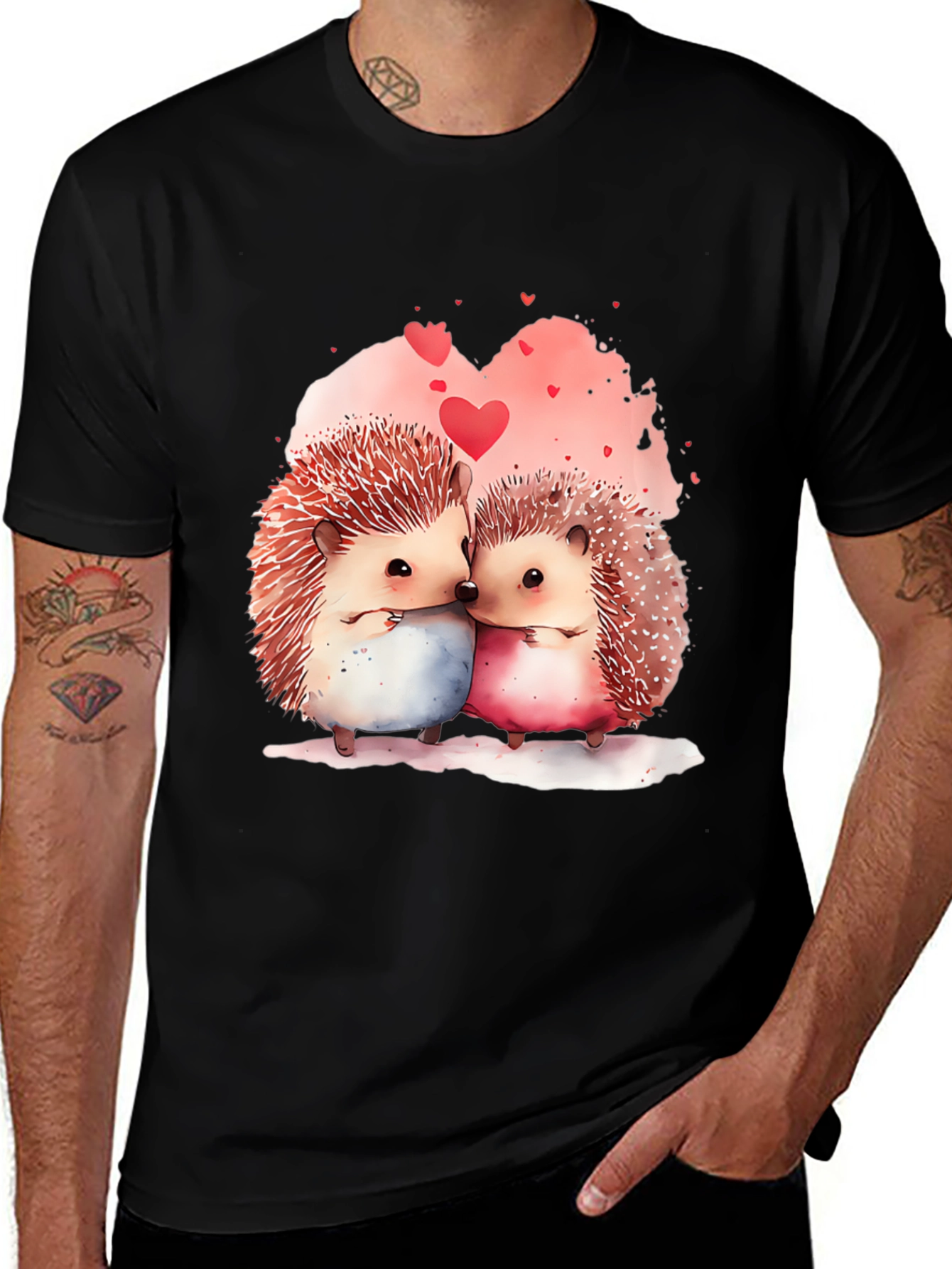 Variant 17 of Hedgehog Love T-Shirt - Cute Animal Tee