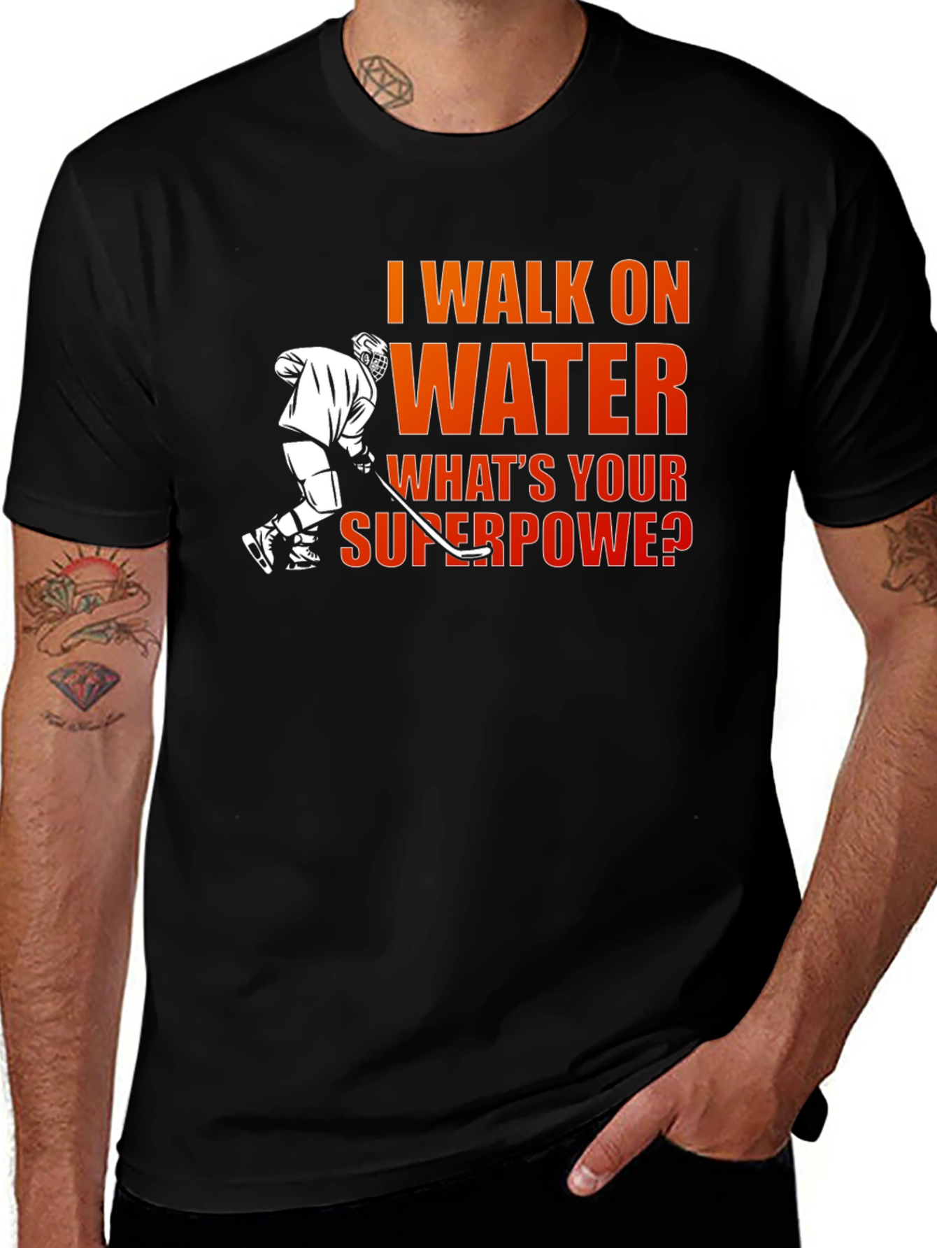 Variant 9 of I Walk on Water Hockey T-Shirt