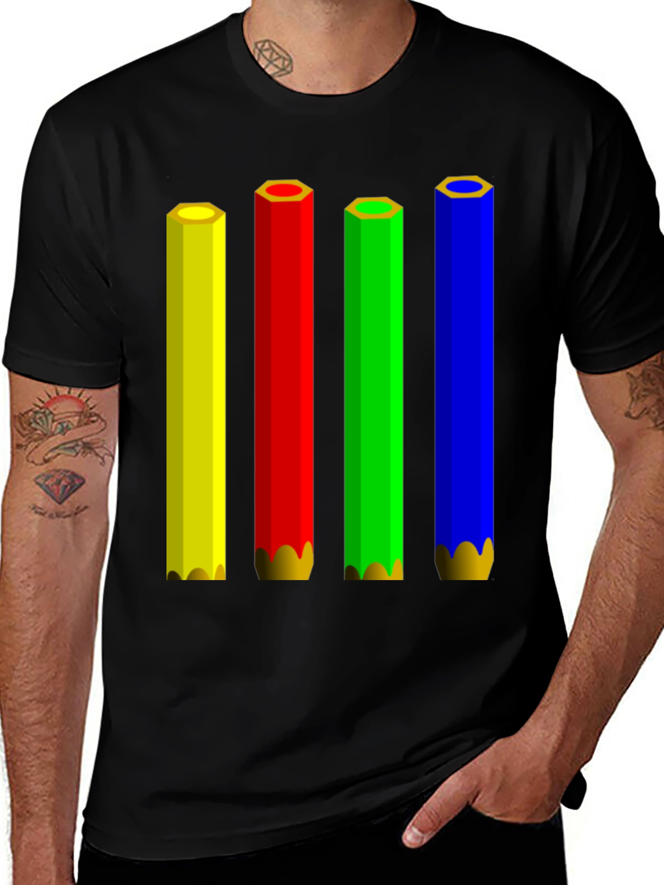 Variant 11 of Colorful Pencils Graphic Tee