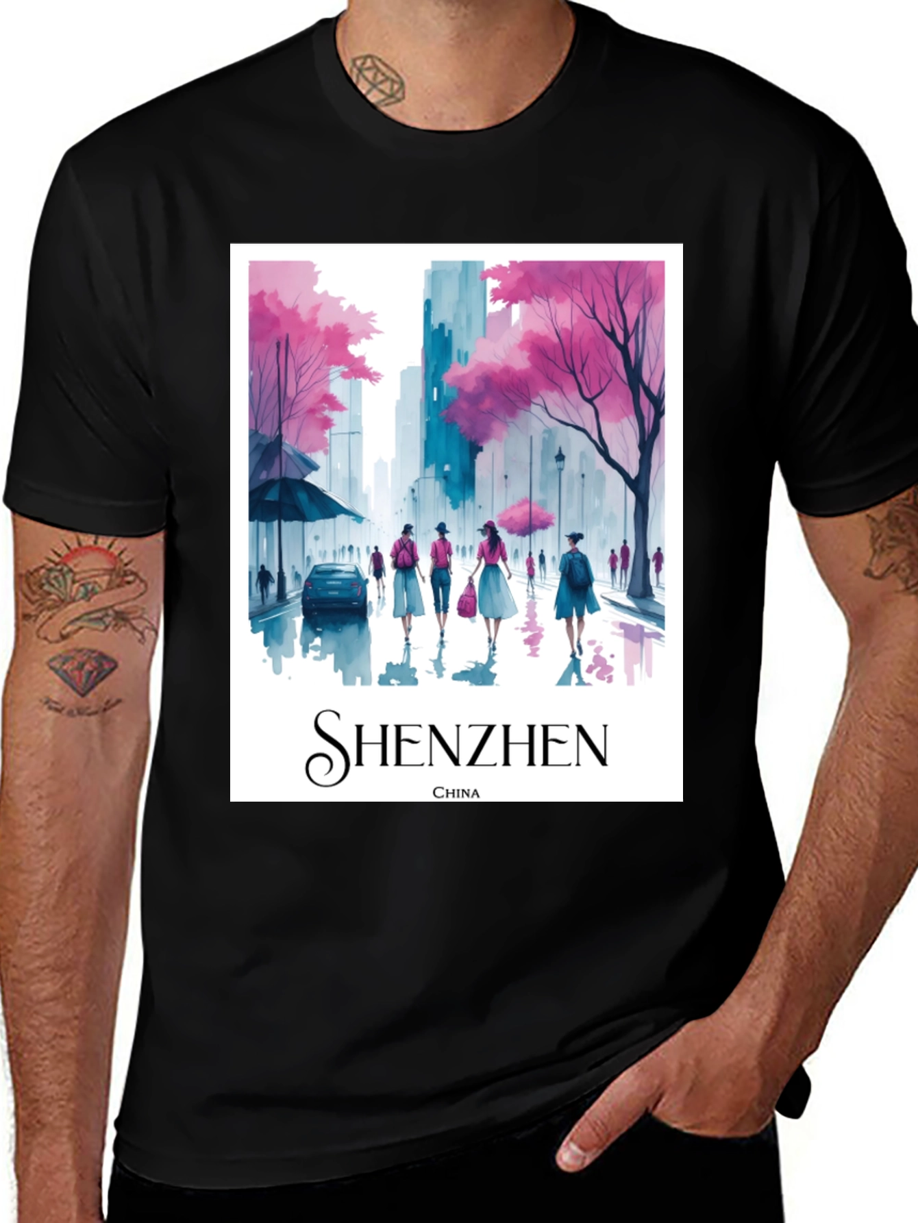Variant 18 of Shenzhen China Art T-Shirt