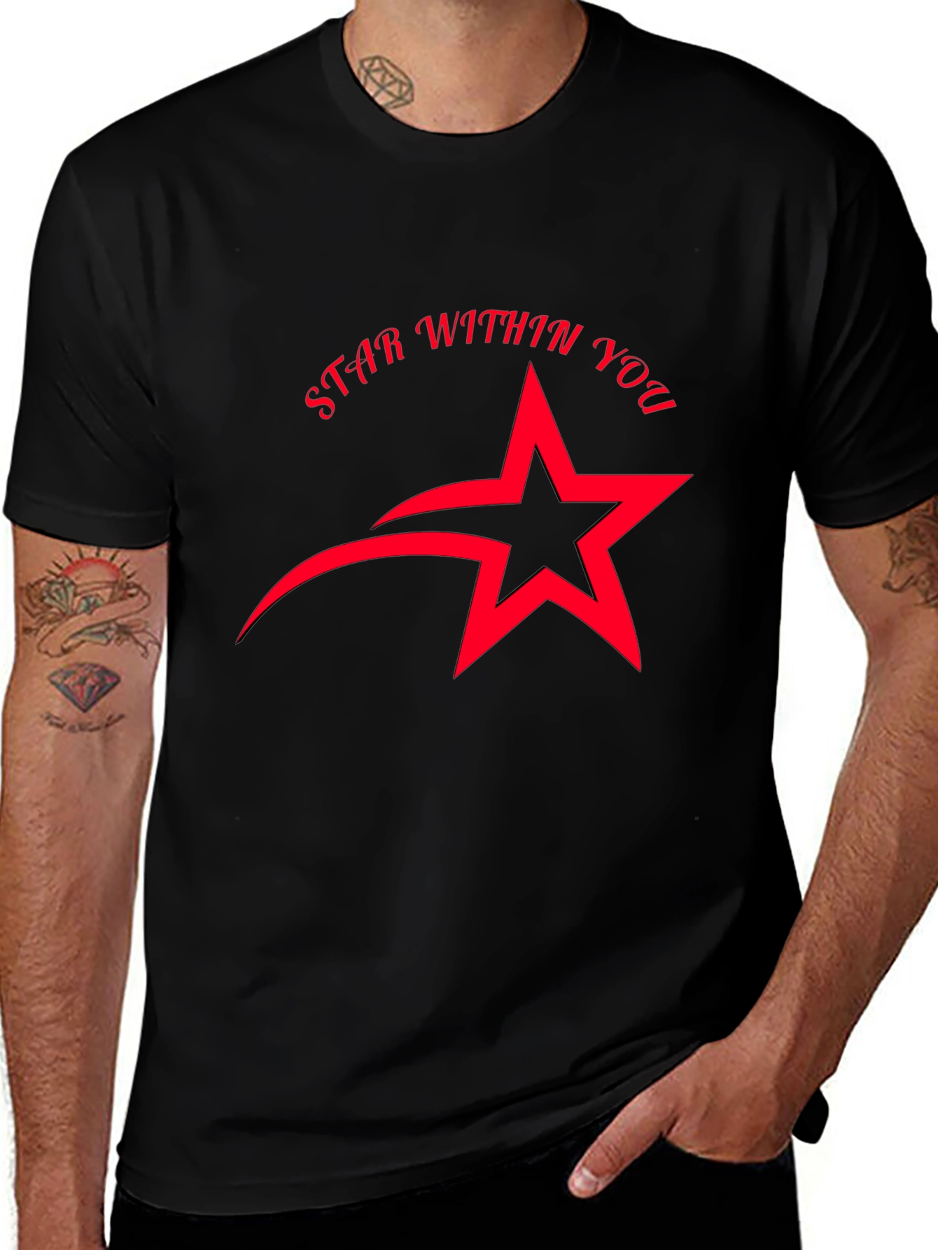 Variant 26 of Star Within You Graphic Black T-Shirt