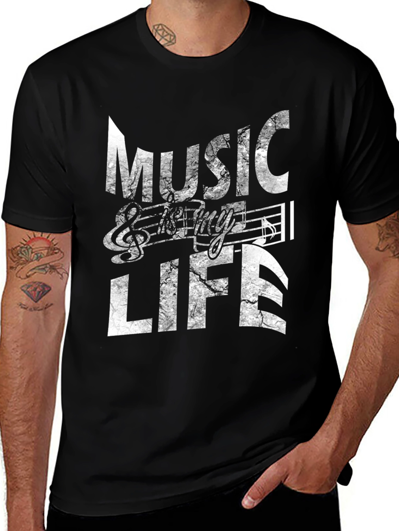 Variant 30 of Music is My Life Graphic T-Shirt