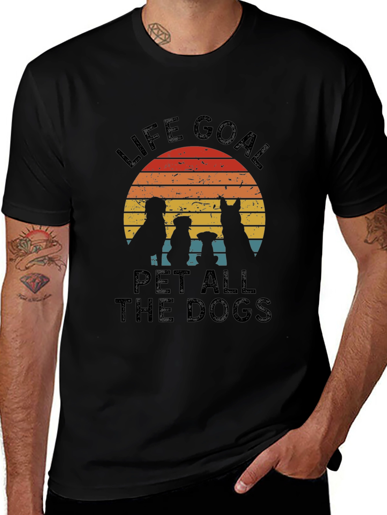 Variant 14 of Life Goal Pet All the Dogs T-Shirt