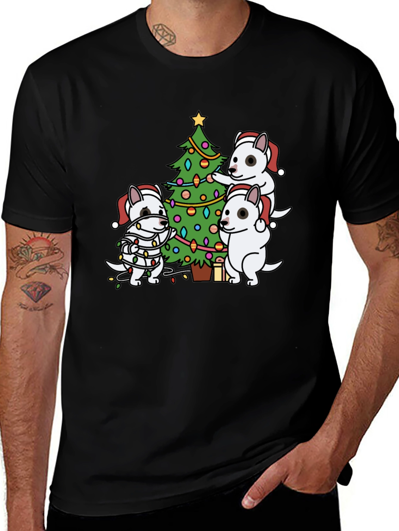 Festive Dog Christmas Tree T-Shirt