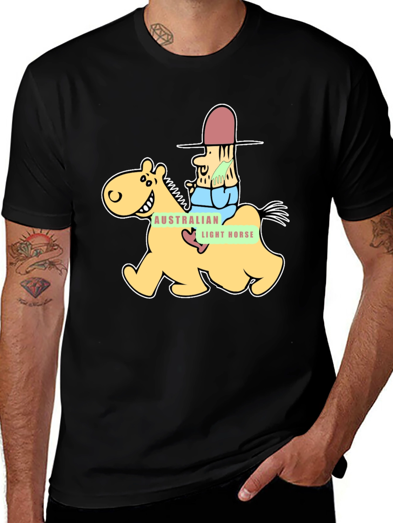 Variant 13 of Cartoon Australian Light Horse Graphic Tee
