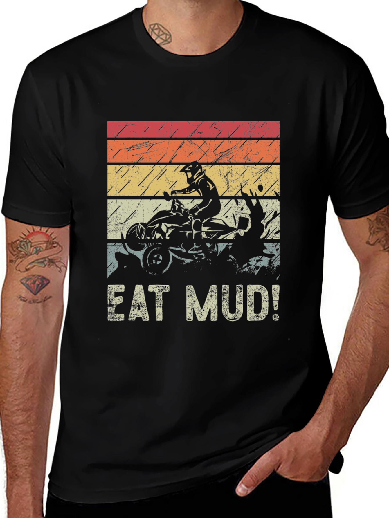 Variant 16 of Eat Mud ATV T-Shirt - Black