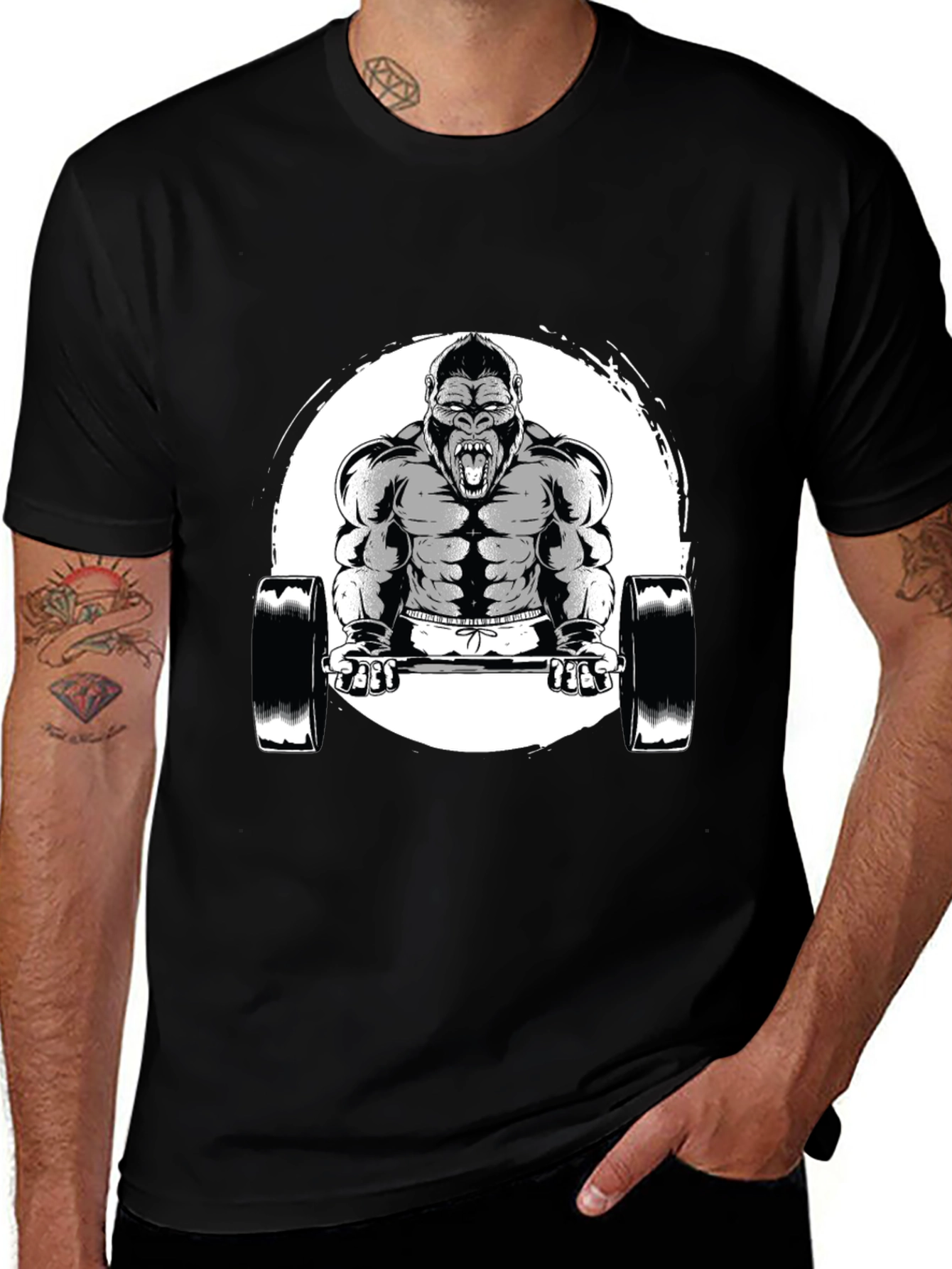 Variant 16 of Gorilla Gym Black T-Shirt