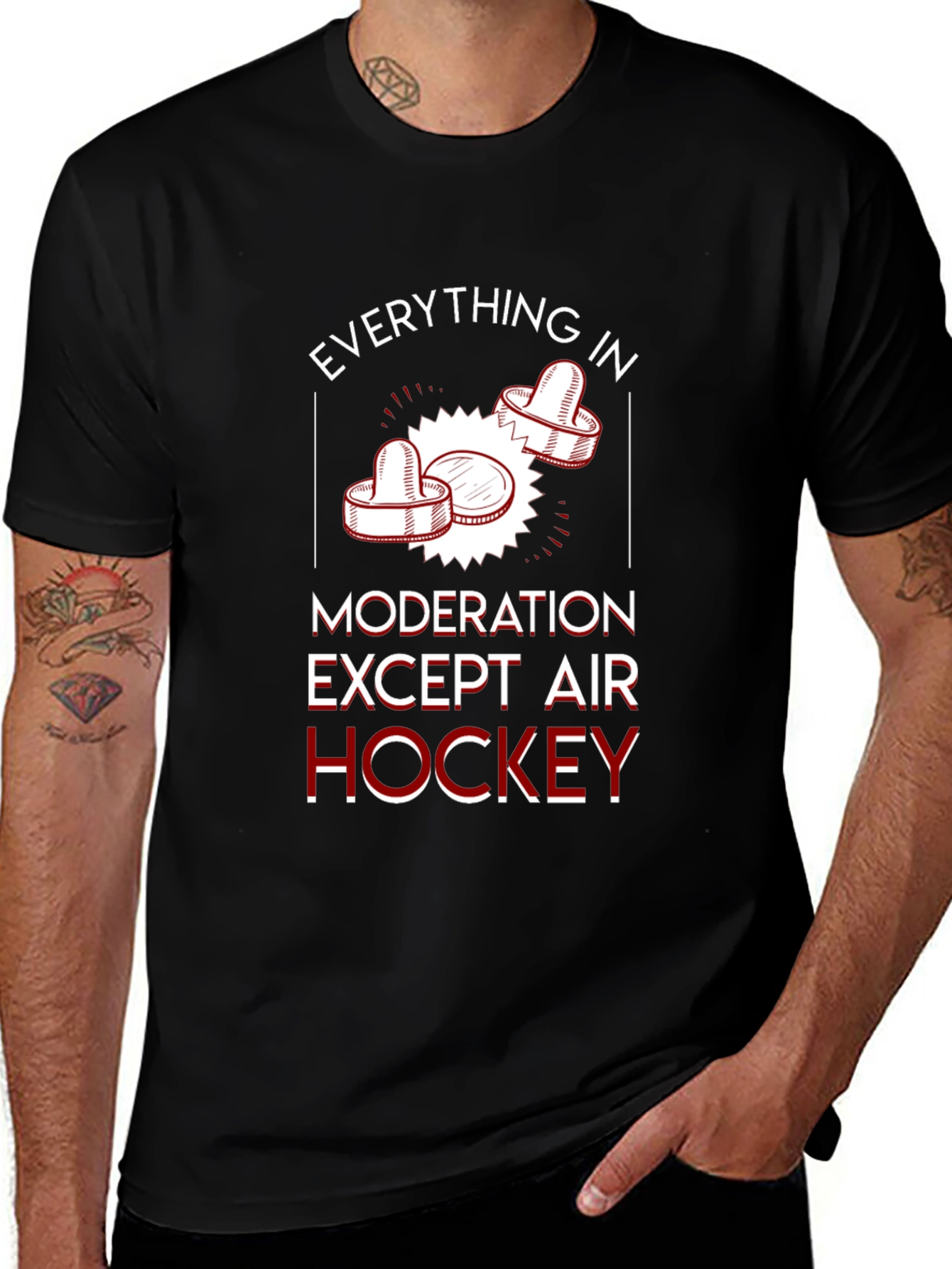 Air Hockey T-Shirt: Everything in Moderation