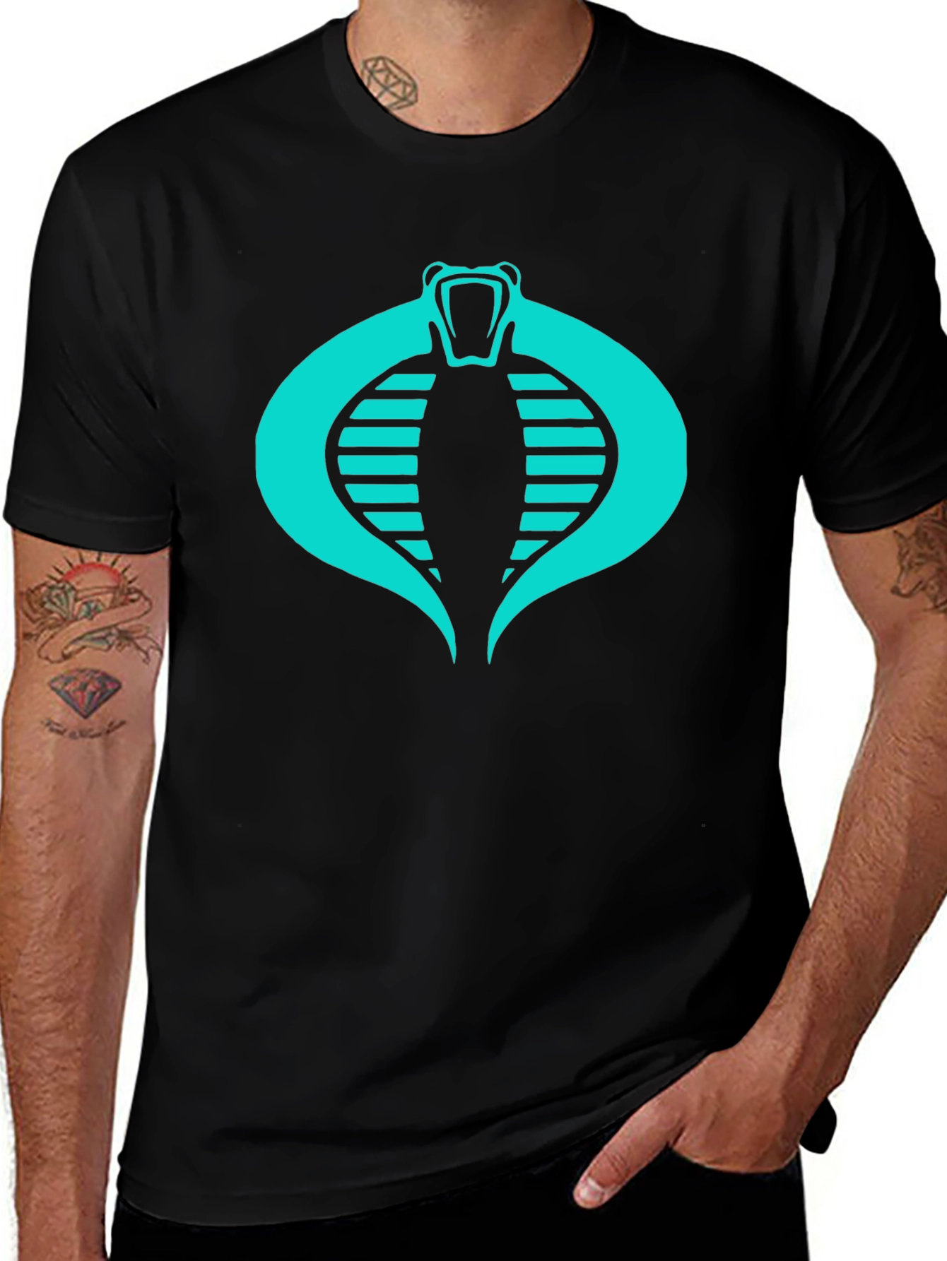 Cobra Logo Black T-Shirt - Classic Design