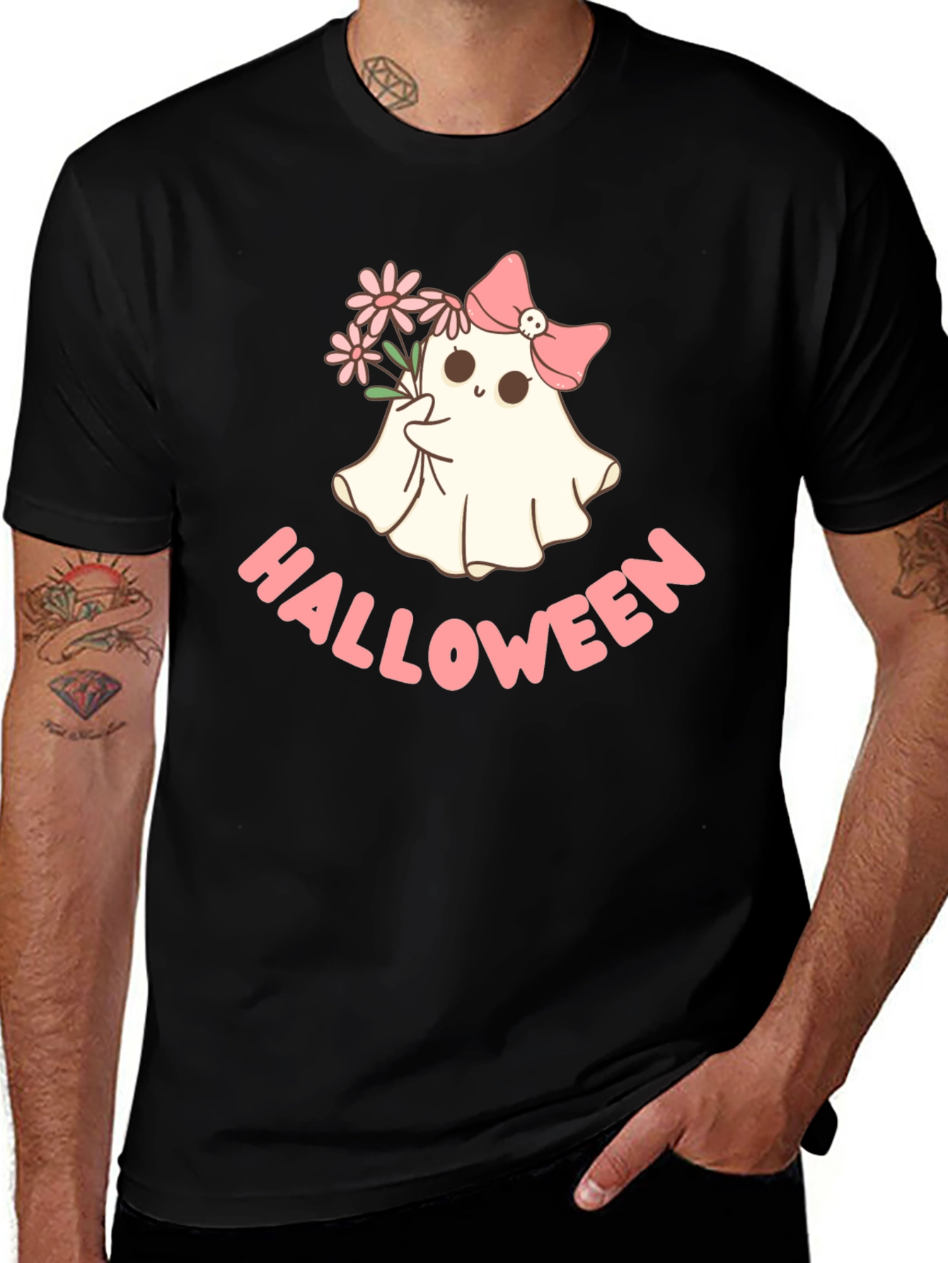 Variant 7 of Cute Halloween Ghost T-Shirt