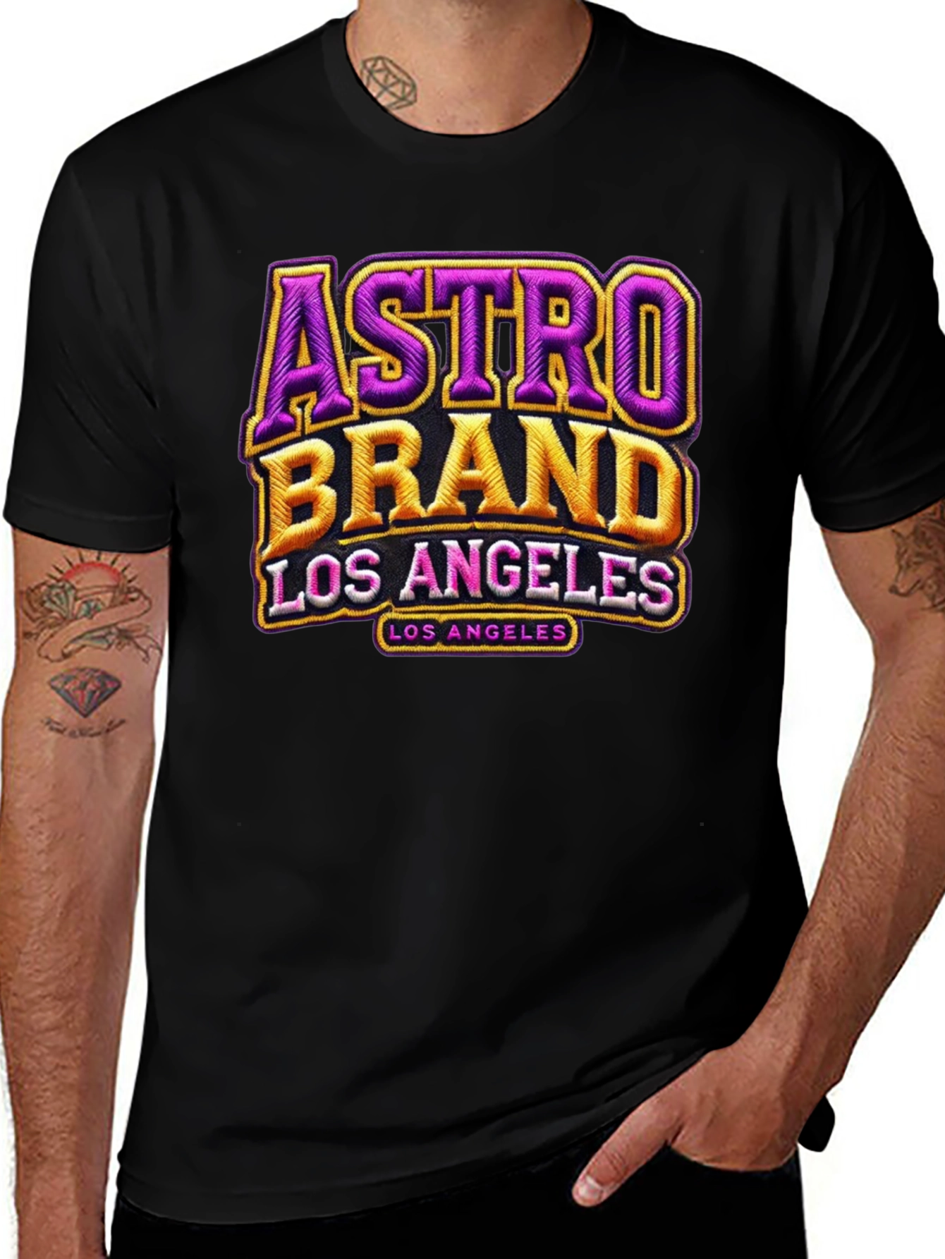 Variant 23 of Astro Brand Los Angeles Black T-Shirt