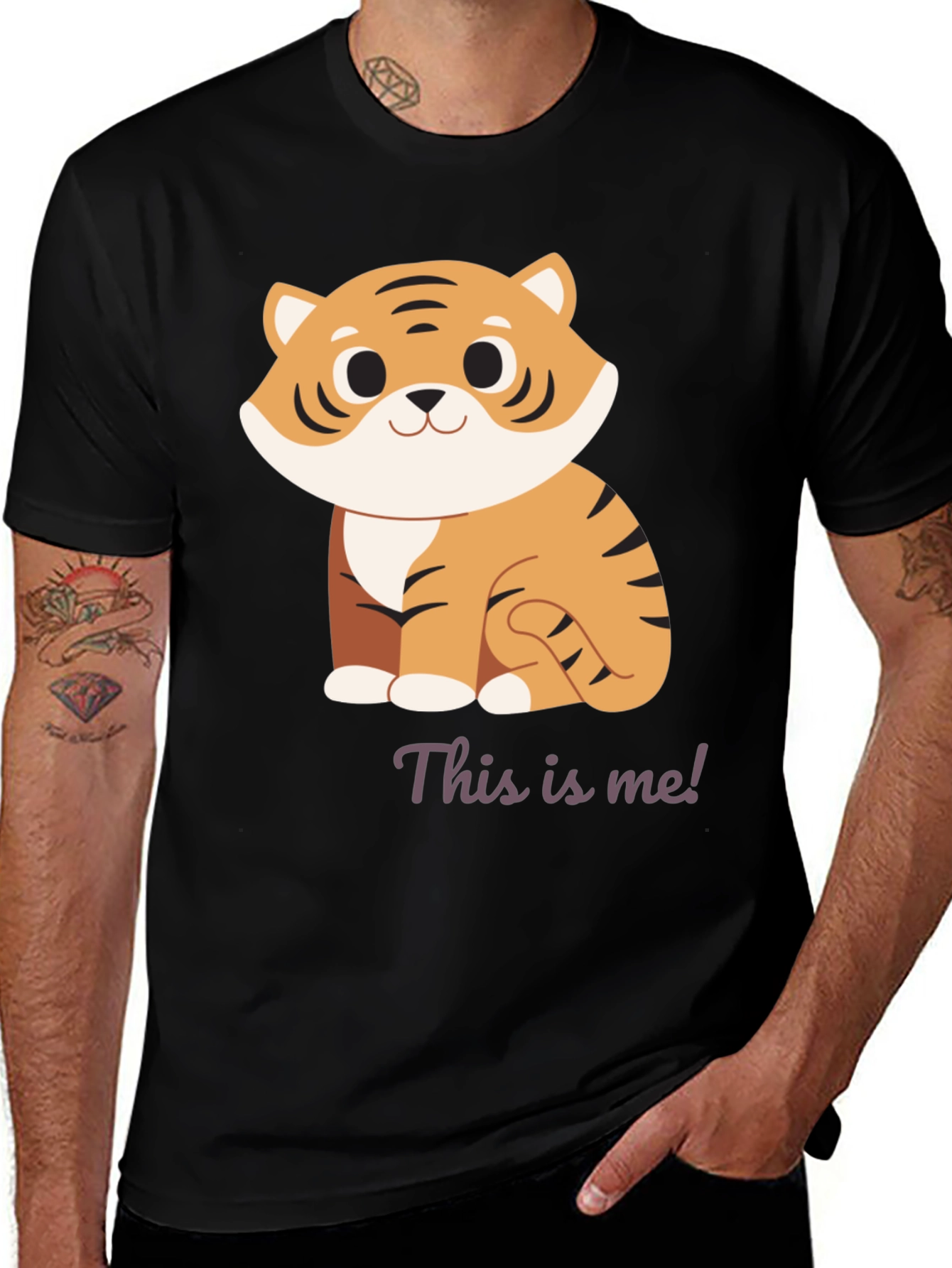 Variant 21 of Cute Tiger Graphic T-Shirt - This Is Me!