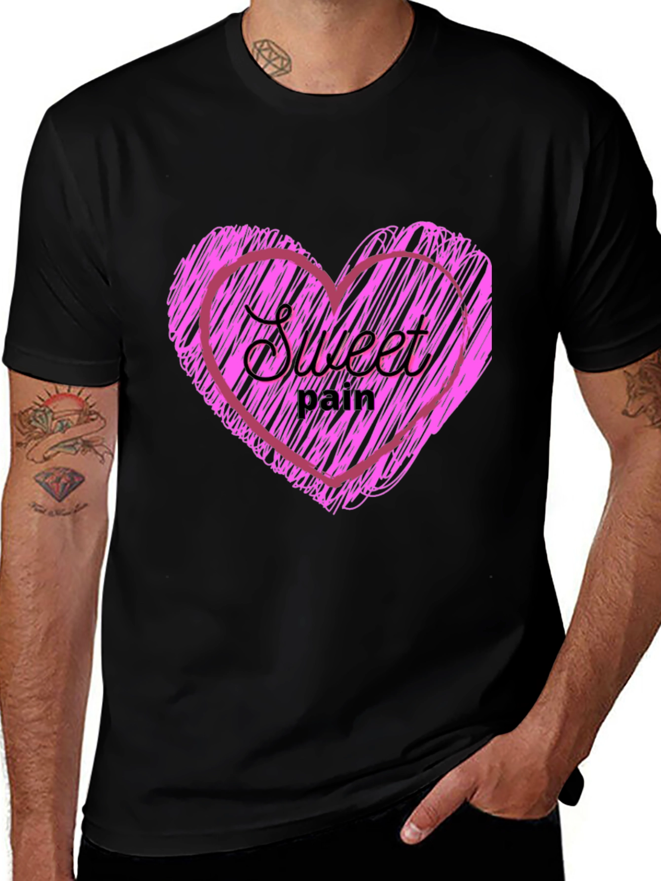 Variant 11 of Sweet Pain Heart Graphic T-Shirt