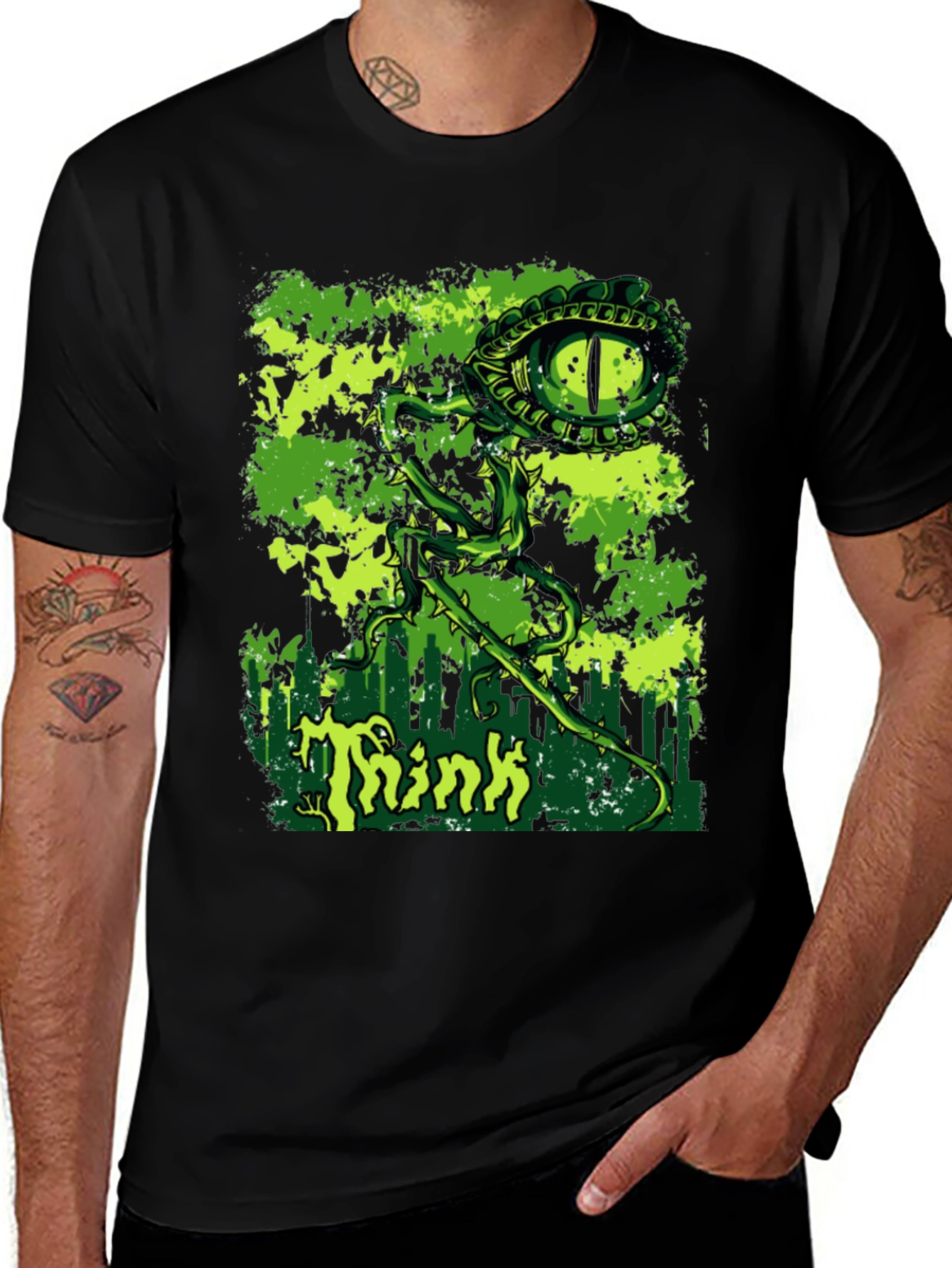 Variant 15 of Think Eye Graphic Black T-Shirt