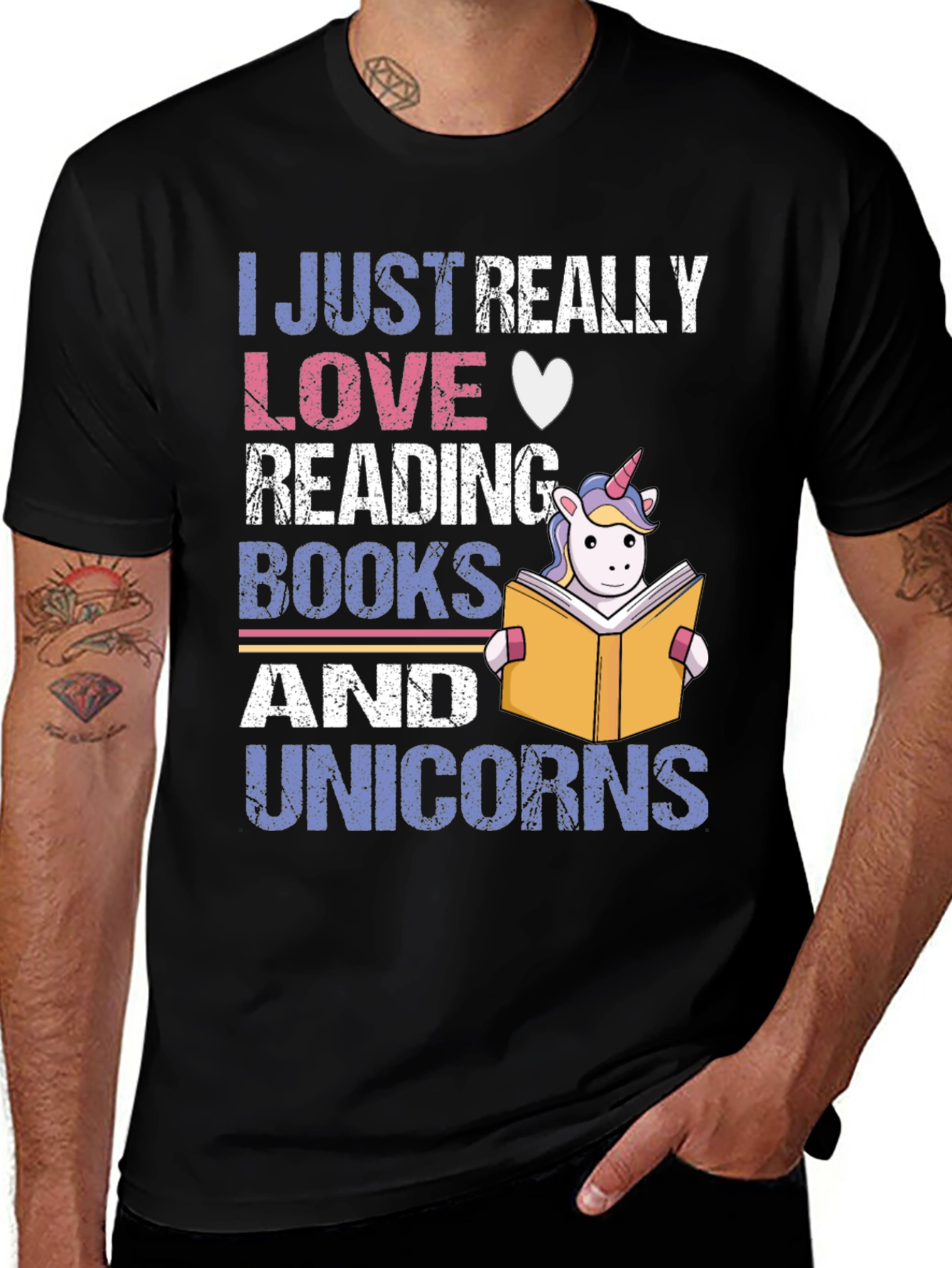 Variant 6 of I Love Reading Books & Unicorns T-Shirt