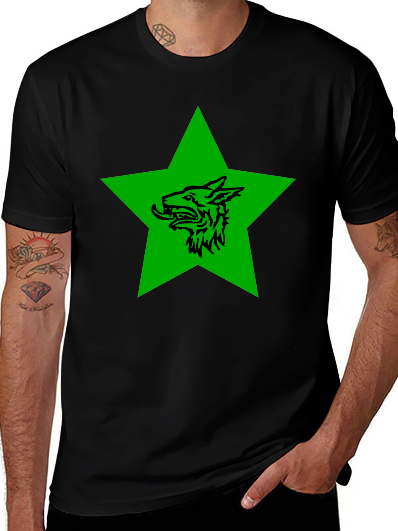 Variant 8 of Green Star Boar Graphic Tee