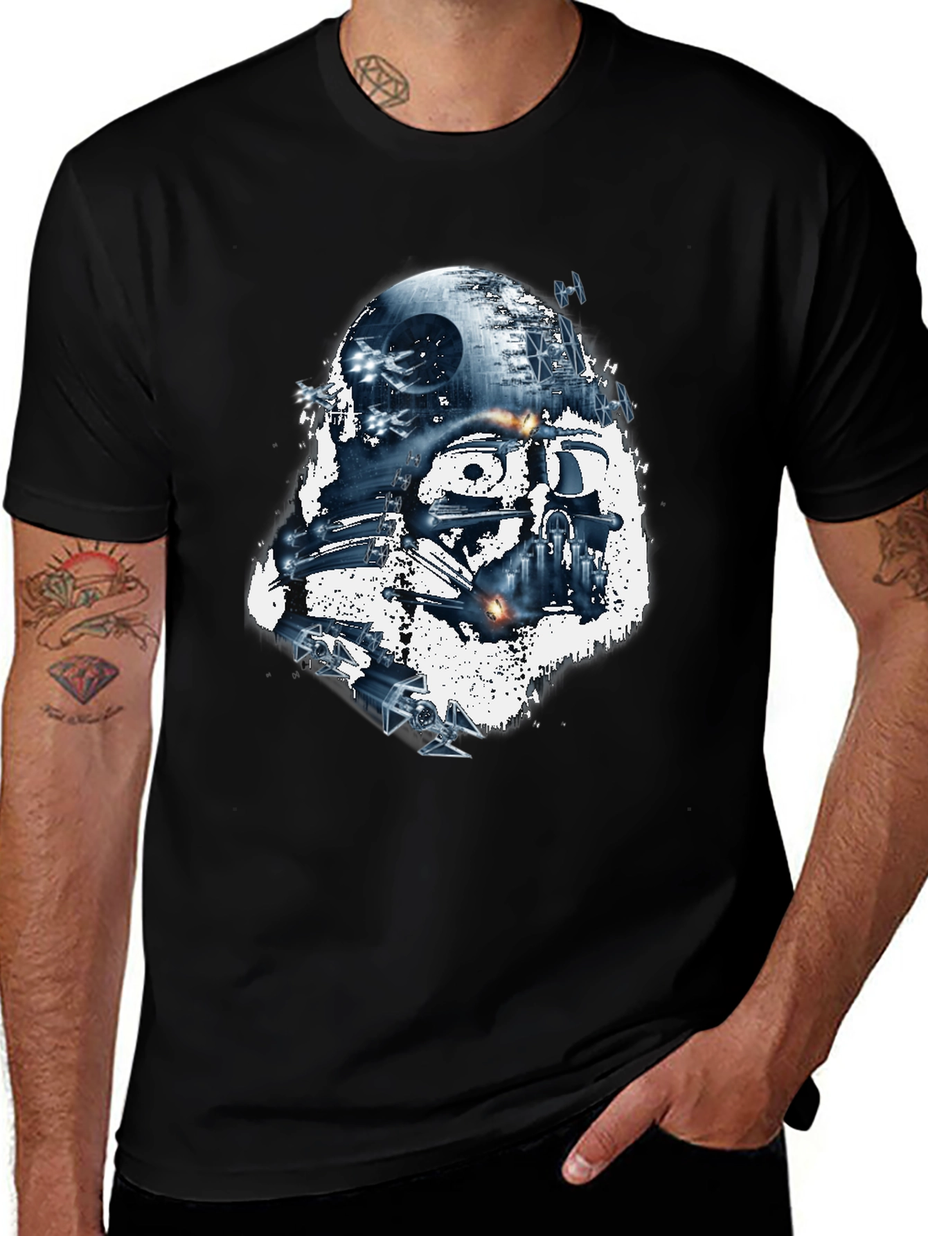Star Wars Death Trooper Graphic Black T-Shirt
