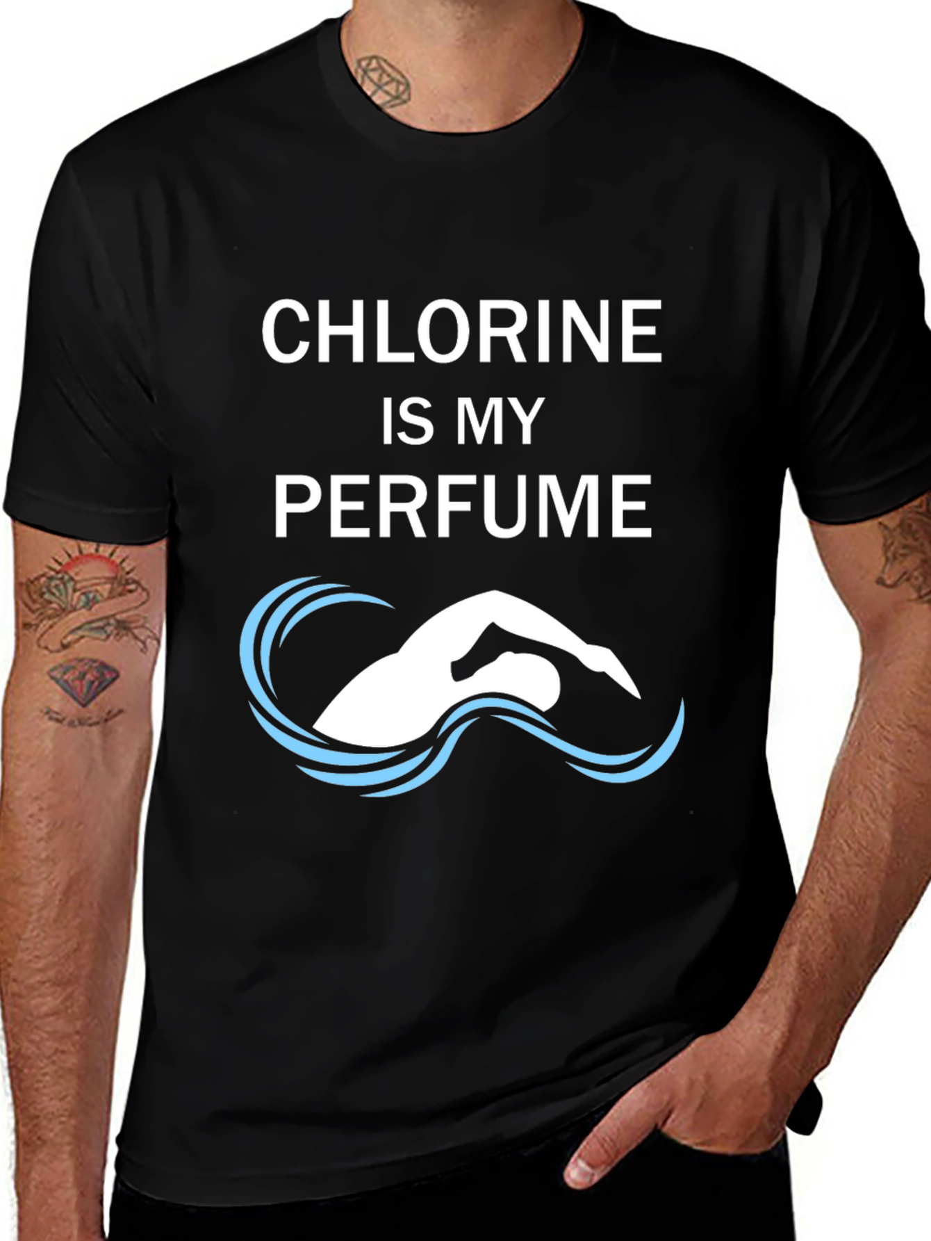 Variant 2 of Chlorine is My Perfume Funny Swimmer T-Shirt