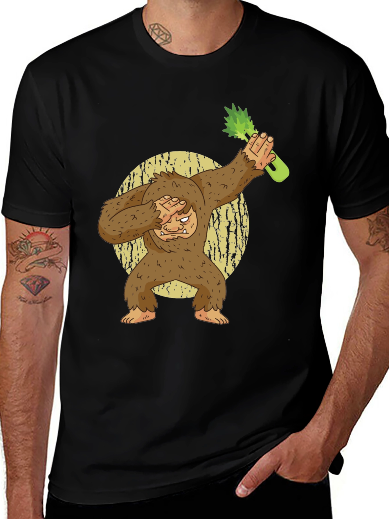 Variant 27 of Bigfoot Dabbing Celery Graphic Tee