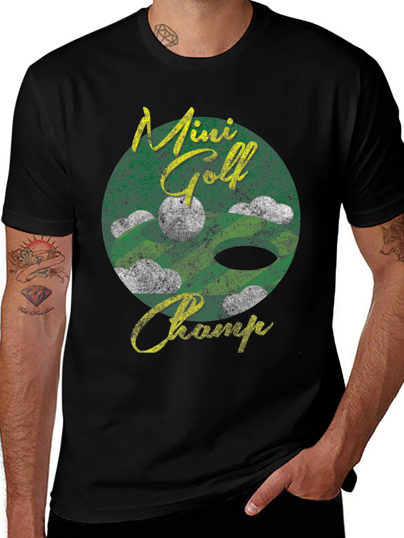 Mini Golf Champ Graphic T-Shirt - Retro Style