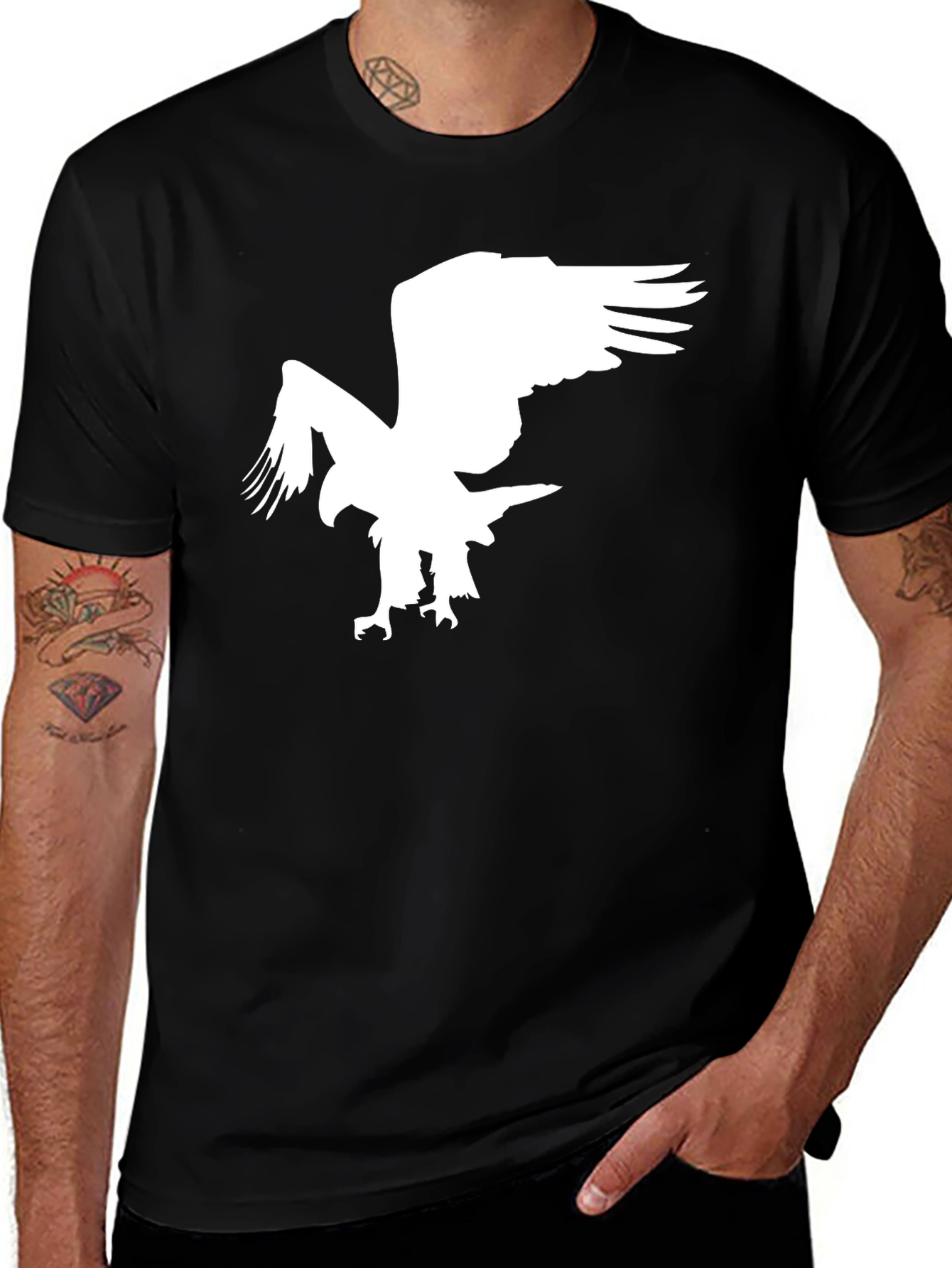 Variant 15 of Black Eagle Graphic Tee - Bold Style