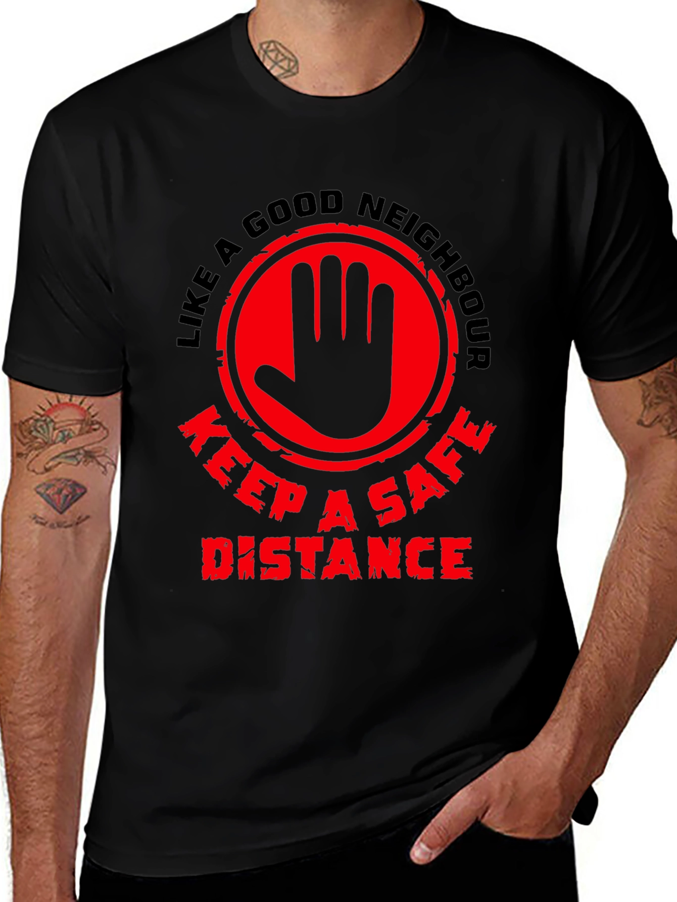 Variant 28 of Keep a Safe Distance T-Shirt